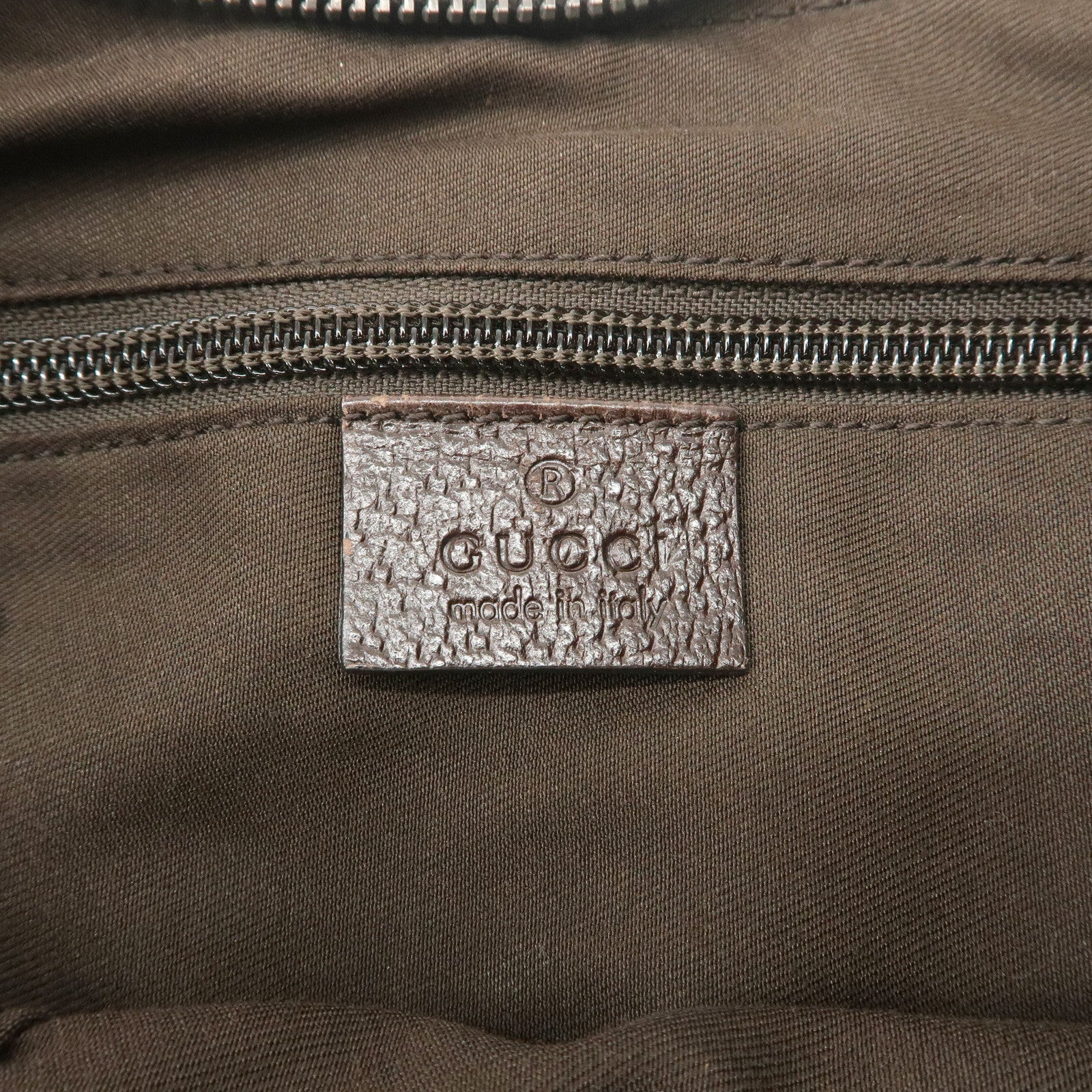 GUCCI Sherry GG Canvas Leather Shoulder Bag Beige Brown 181092