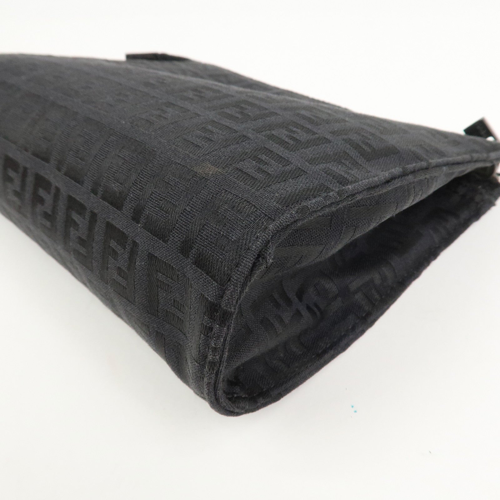 FENDI Zucchino Logo Canvas Cosmetic Pouch Black 7N0007