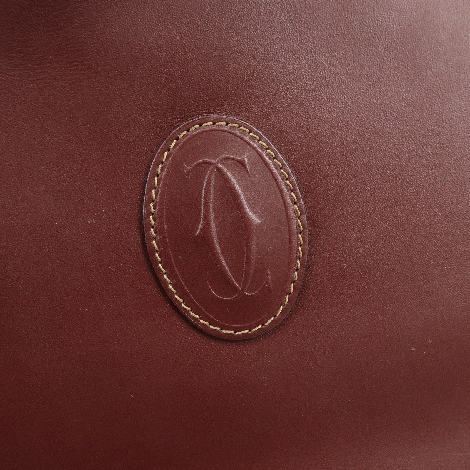 Cartier Must de Cartier Leather Shoulder Bag Bordeaux