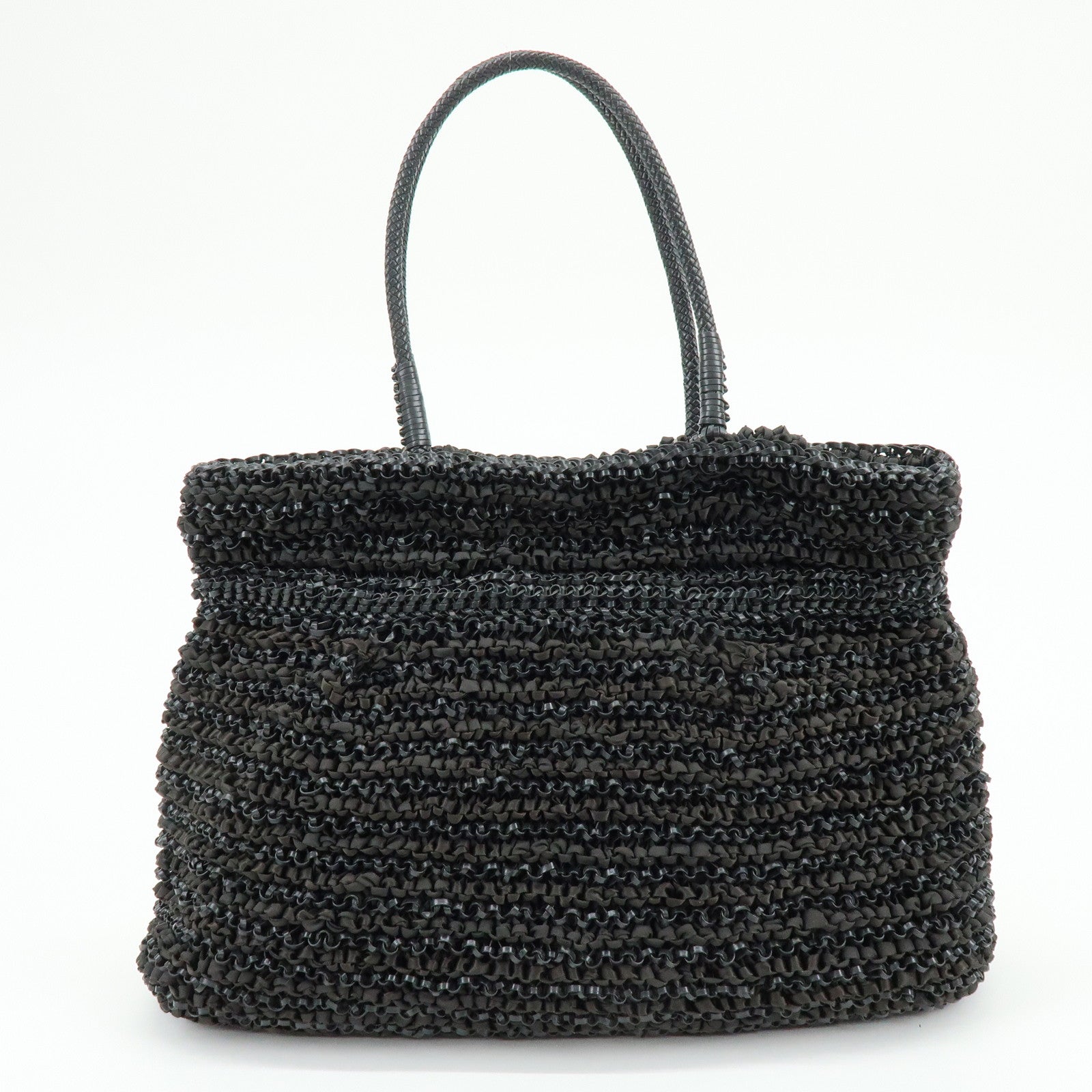 ANTEPRIMA Wire Nylon Tote Bag Hand Bag Black