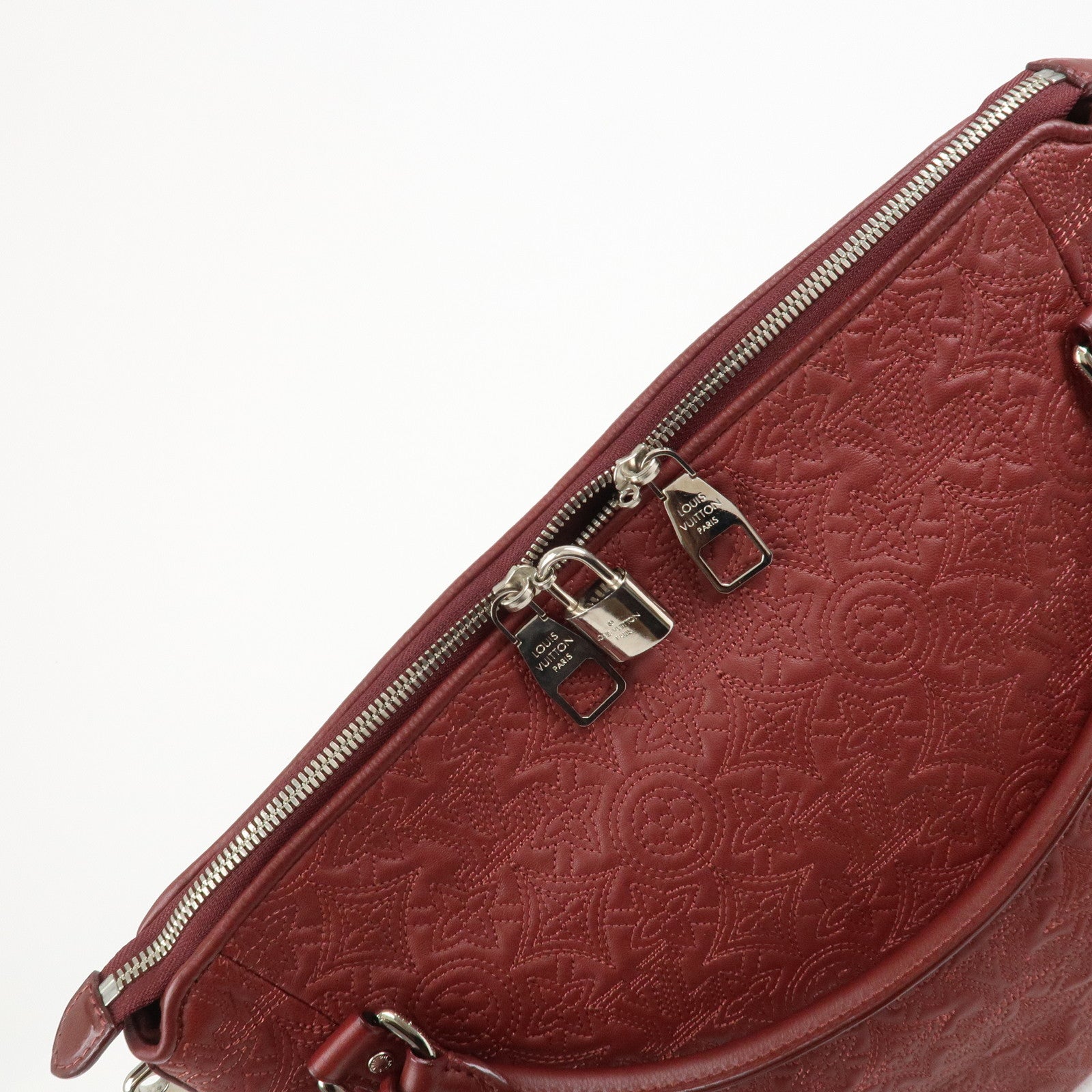 Louis Vuitton Monogram Antheia Ixia MM Lamb Skin 2Way Bag Red M97062