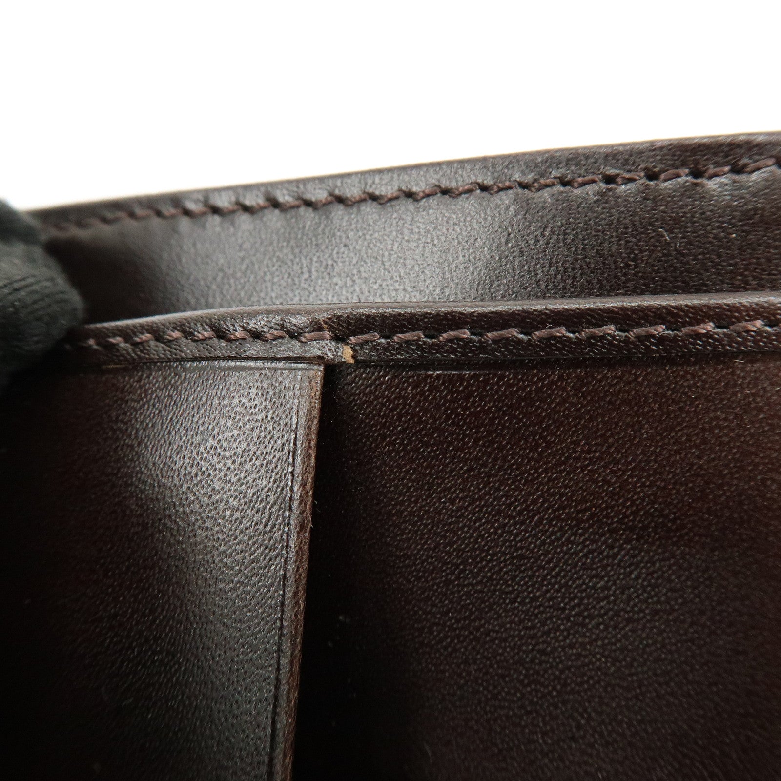 FENDI Zucca Canvas Leather Bi-fold Compact Wallet Brown 8M0033