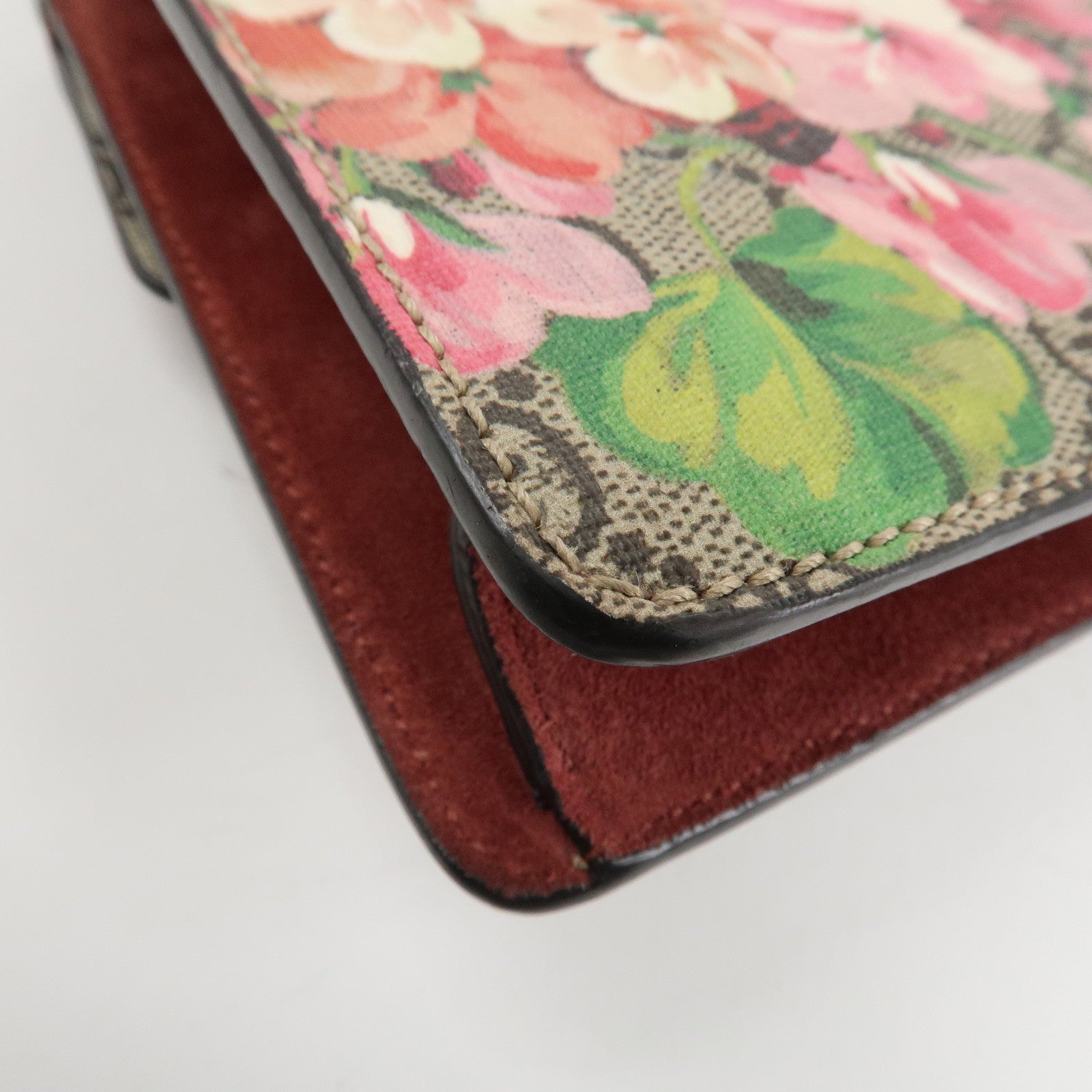 GUCCI Dionysus GG Blooms GG Supreme Shoulder Bag Beige Red 421970 Used