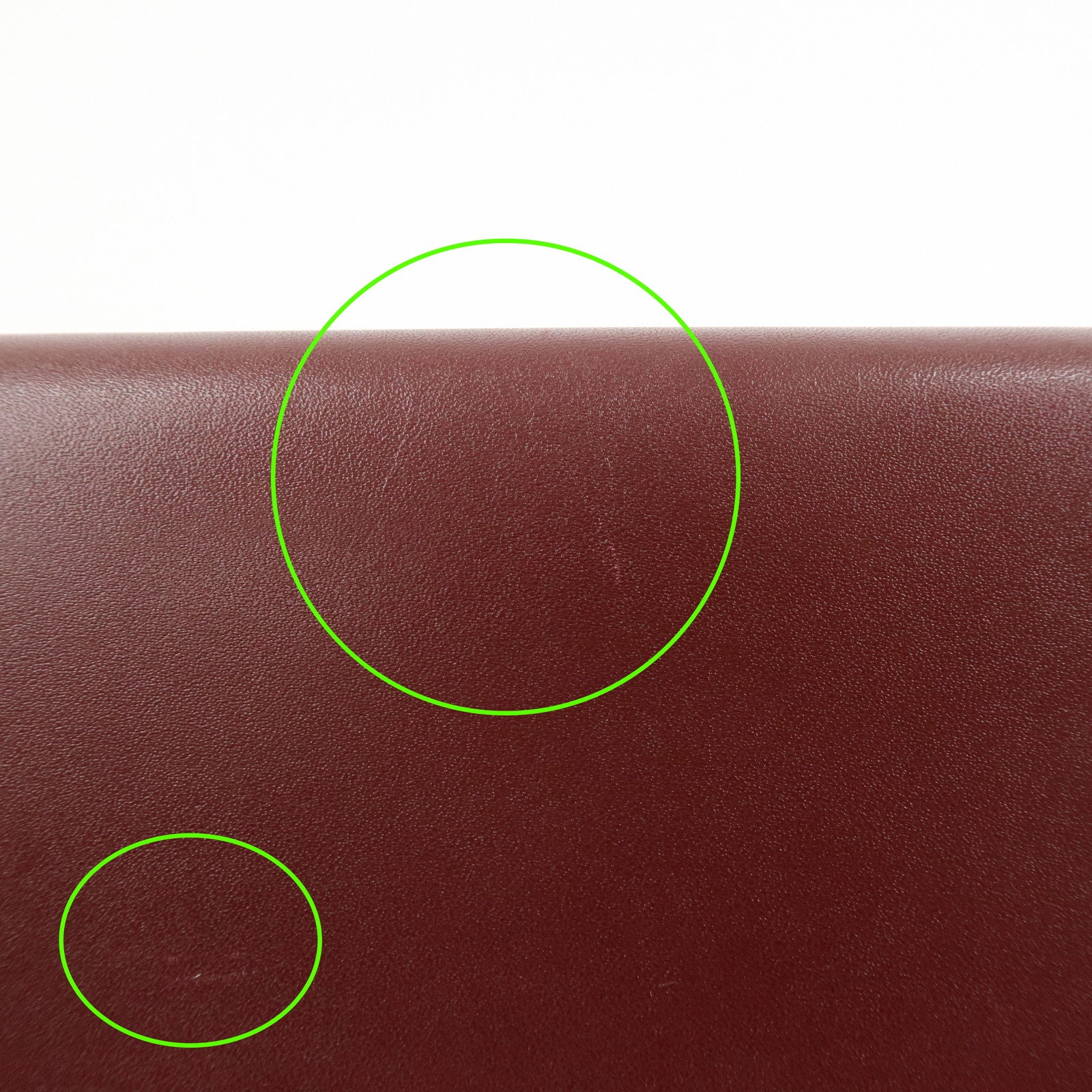 Cartier Logo Leather Clutch Bag Bordeaux