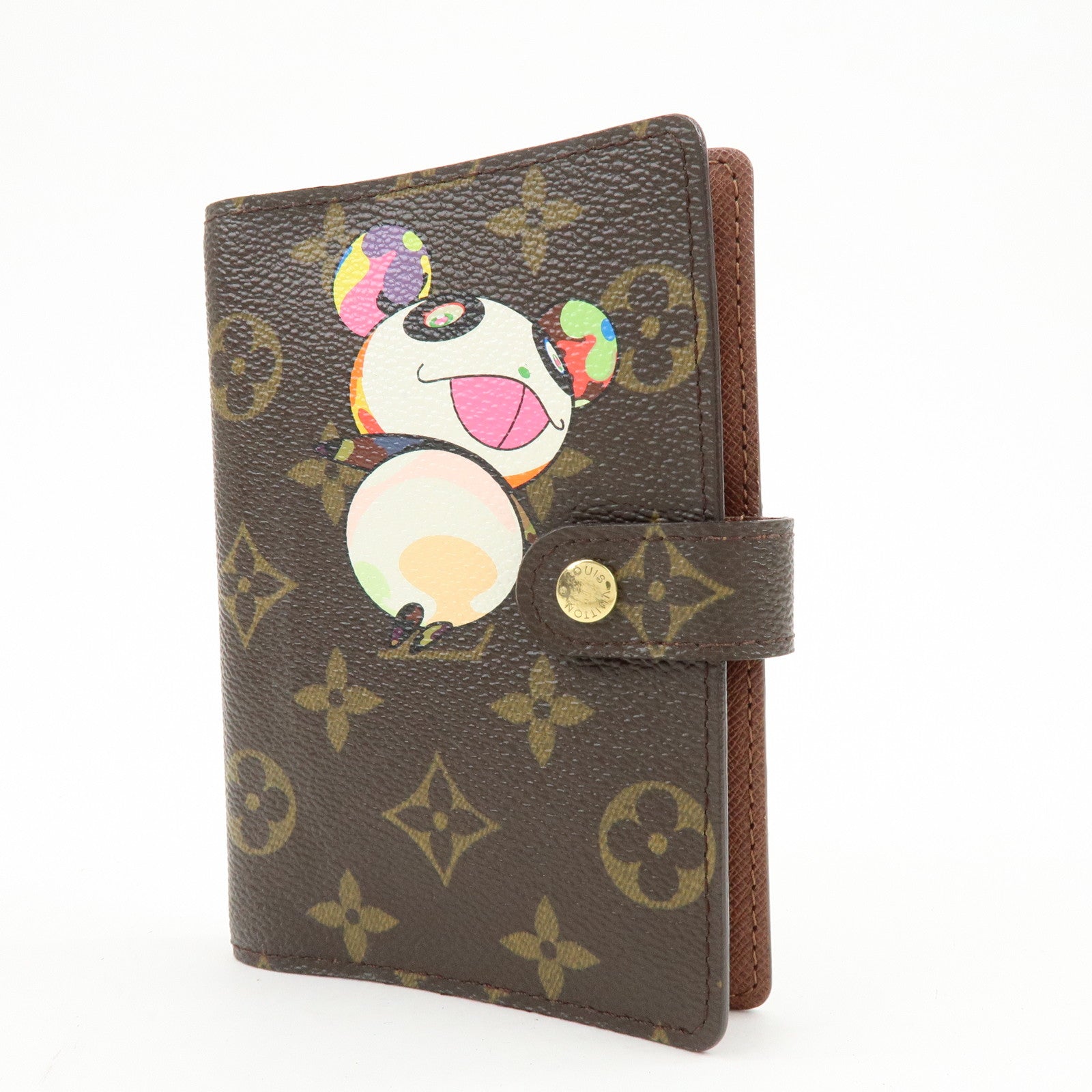 Louis Vuitton Monogram Panda Agenda PM Planner Cover Brown R20011