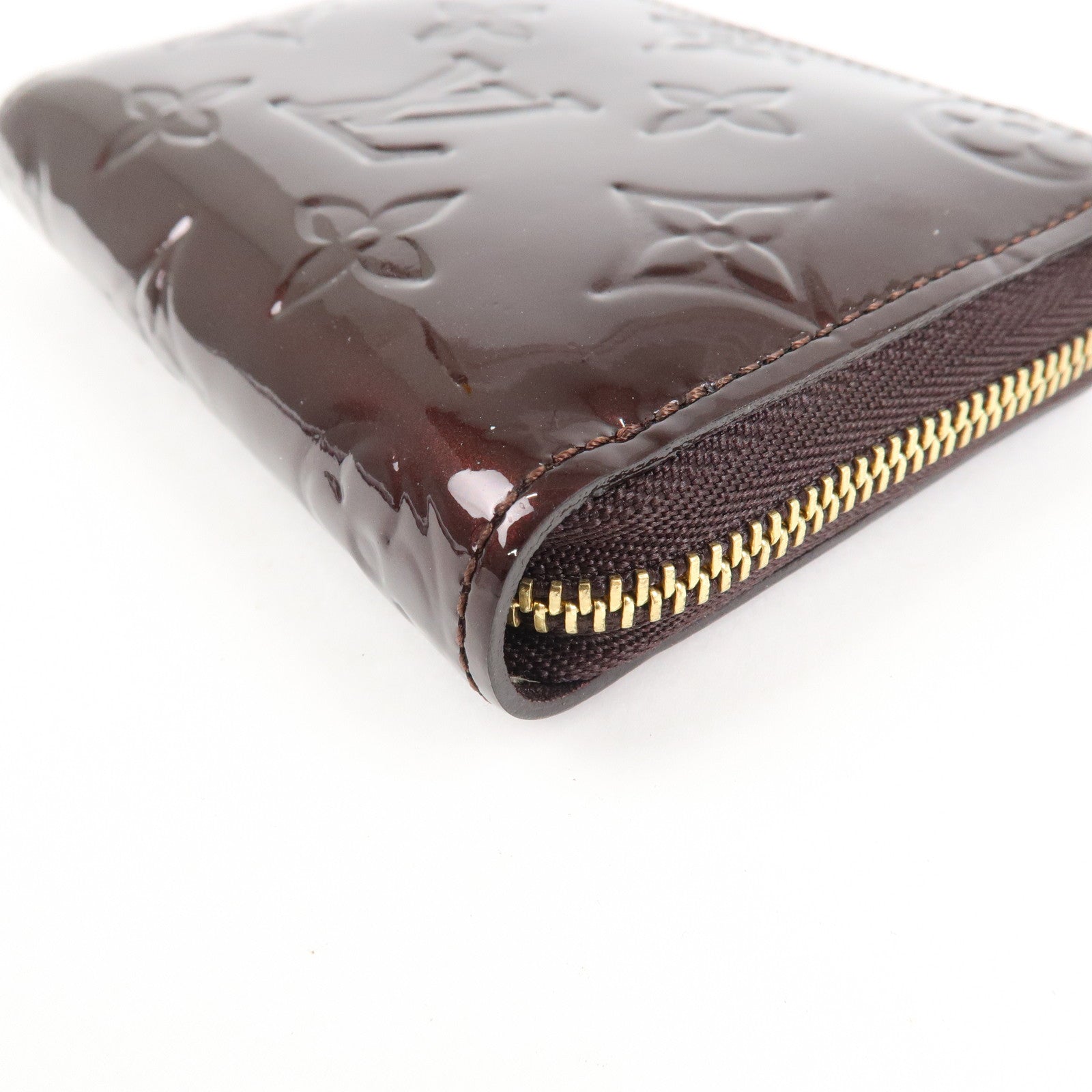 Louis Vuitton Monogram Vernis Zippy Coin Purse Amarante M93607 Used