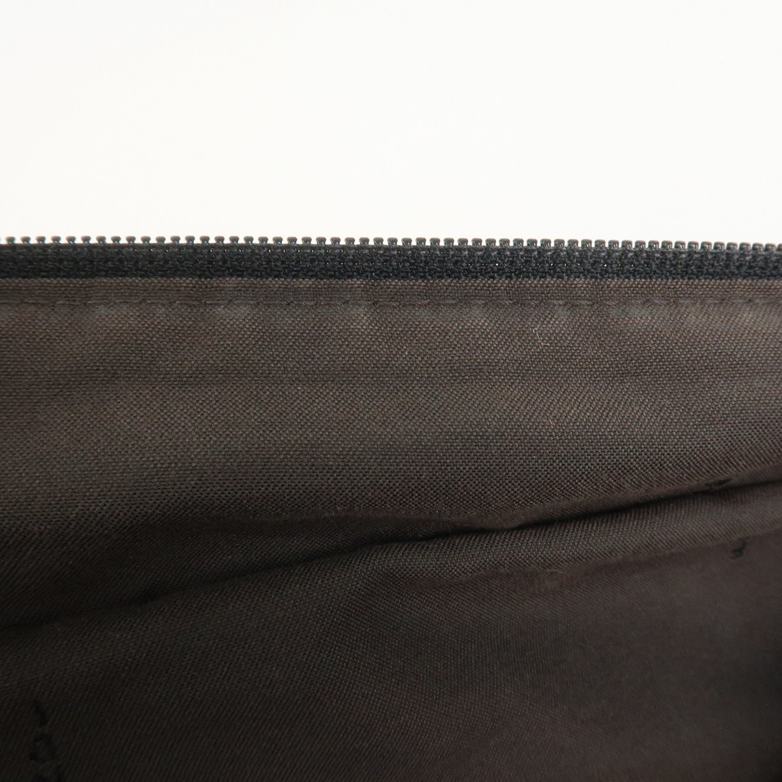 FENDI Zucca Nylon Leather Shoulder Bag Hand Bag Black 8BH143