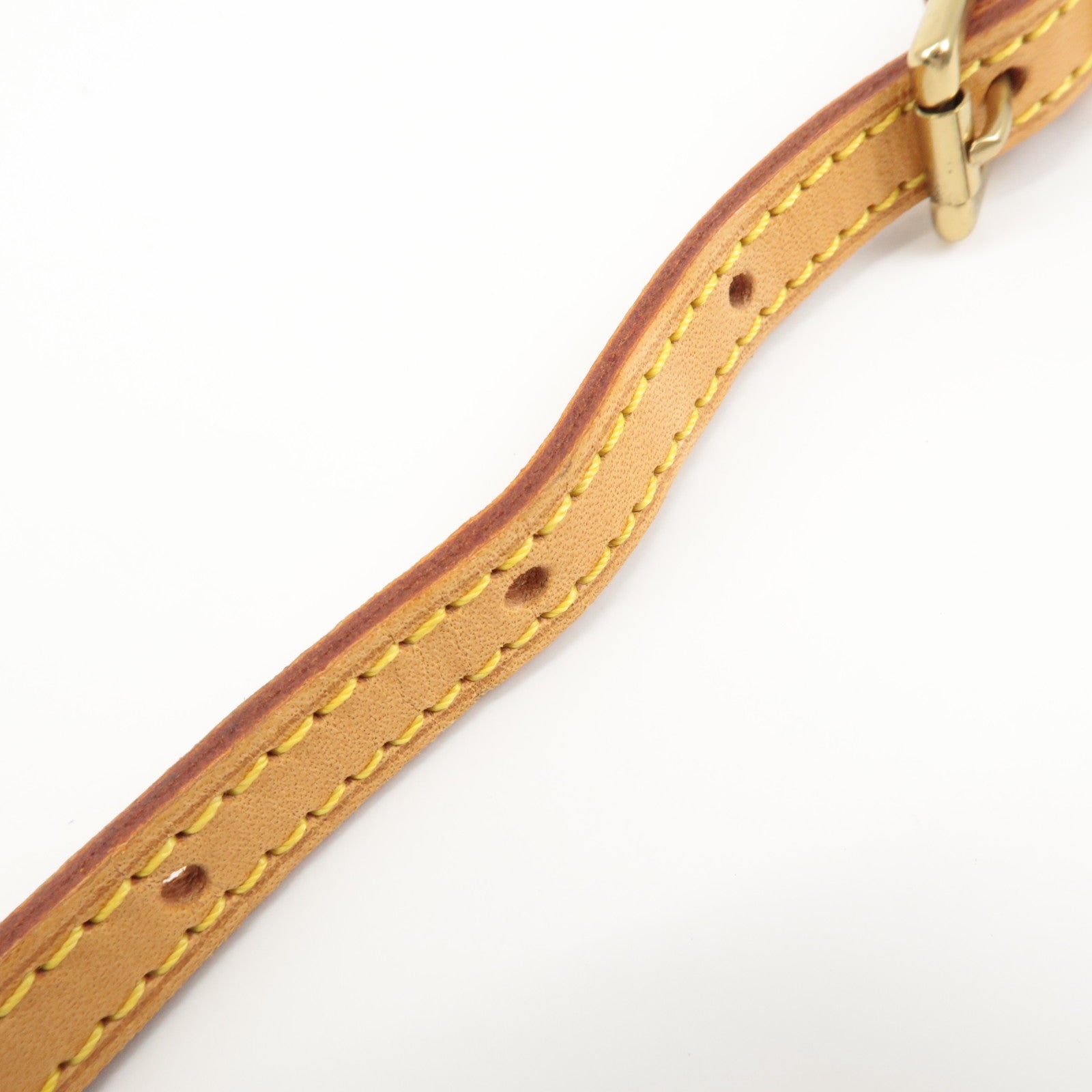 Louis Vuitton Leather Adjustable Shoulder Strap120cm Natural J52314 Used