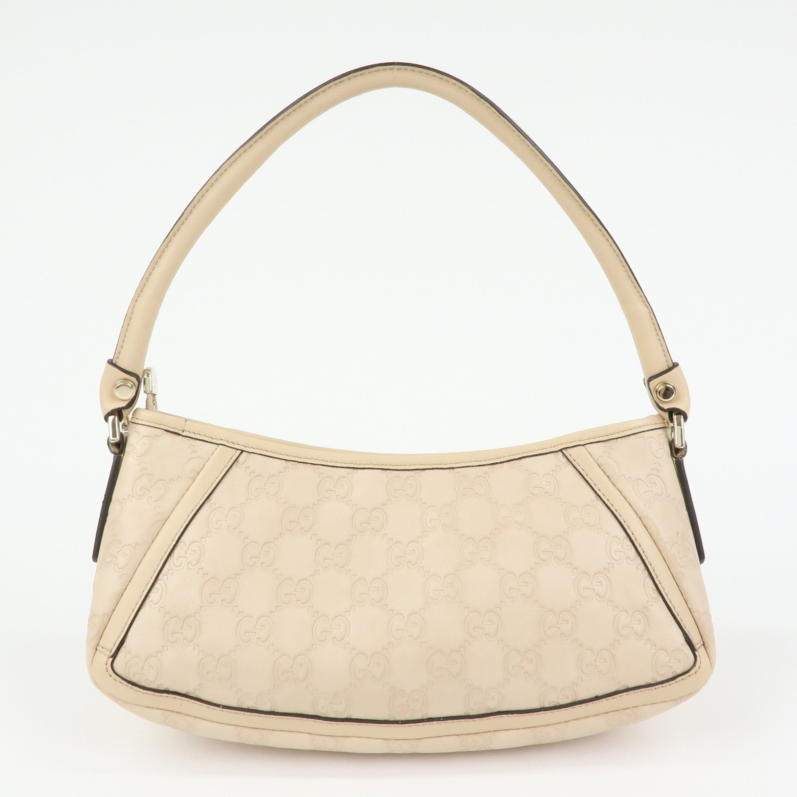 GUCCI Abbey Guccissima Leather Hand Bag Shoulder Bag Beige 130939