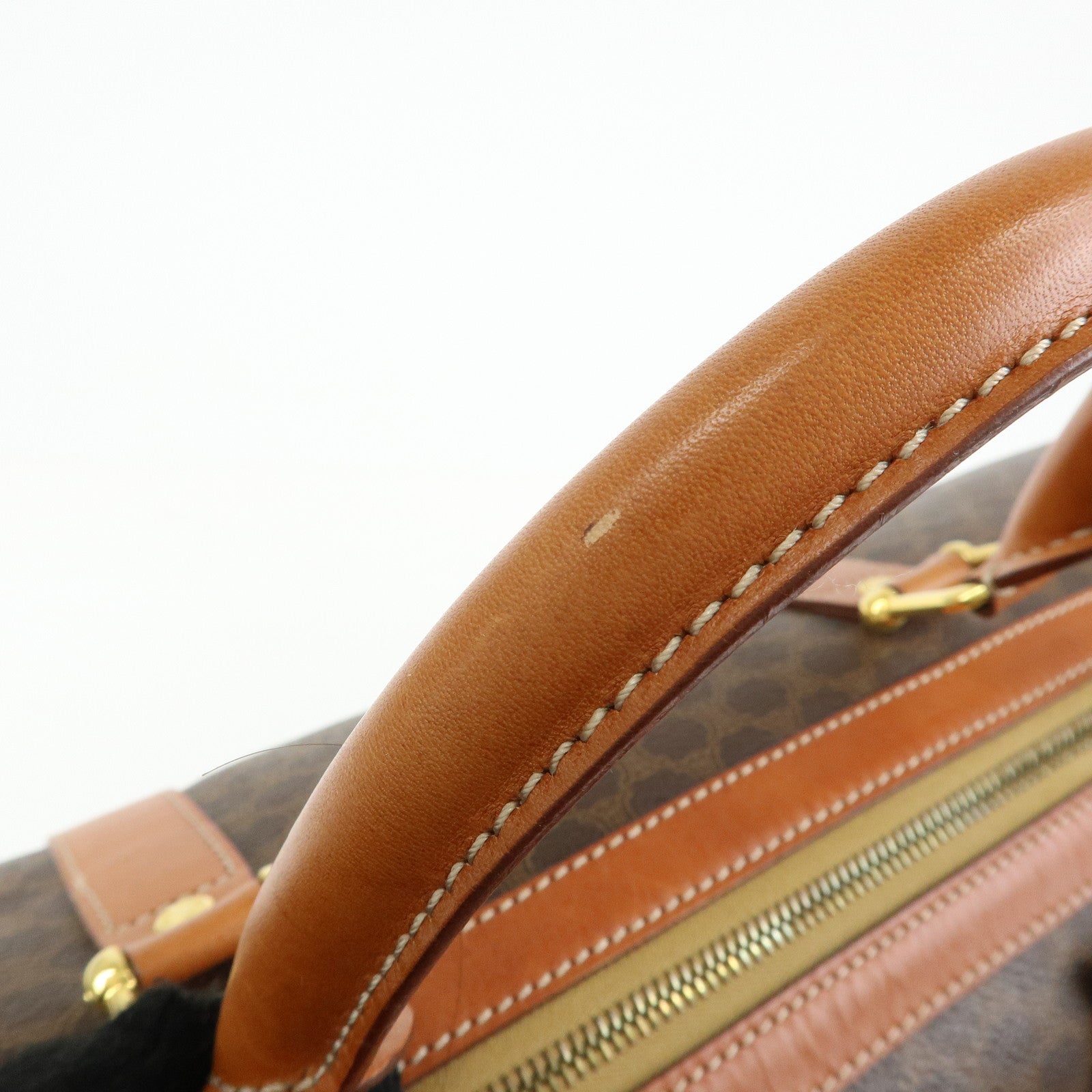 CELINE Macadam PVC Leather Boston Bag Hand Bag Travel Bag
