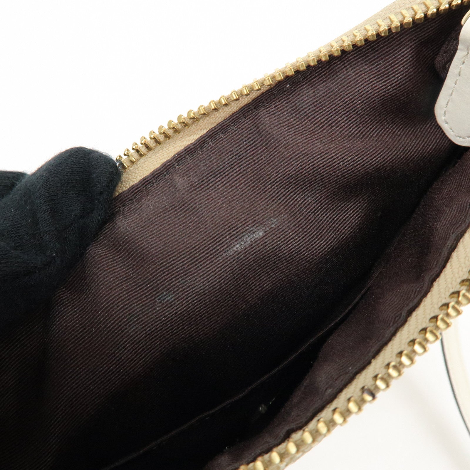 COACH Signature PVC Leather Shoulder Crossbody Bag Beige White