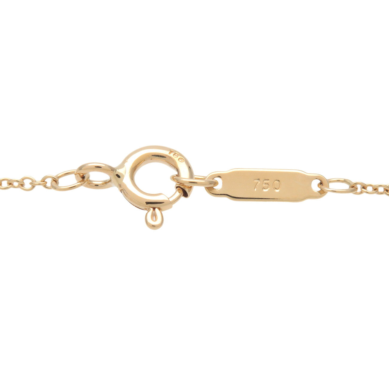 Tiffany&Co. Cross 1P Diamond Necklace K18 750YG Yellow Gold