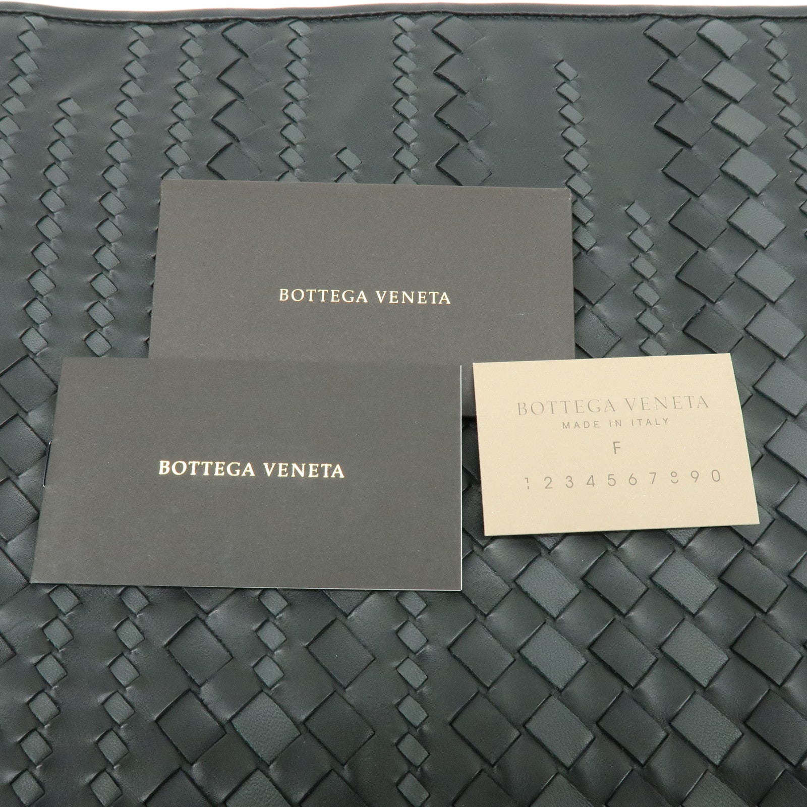 BOTTEGA VENETA Imperatore Intrecciato Clutch Bag Pouch Black