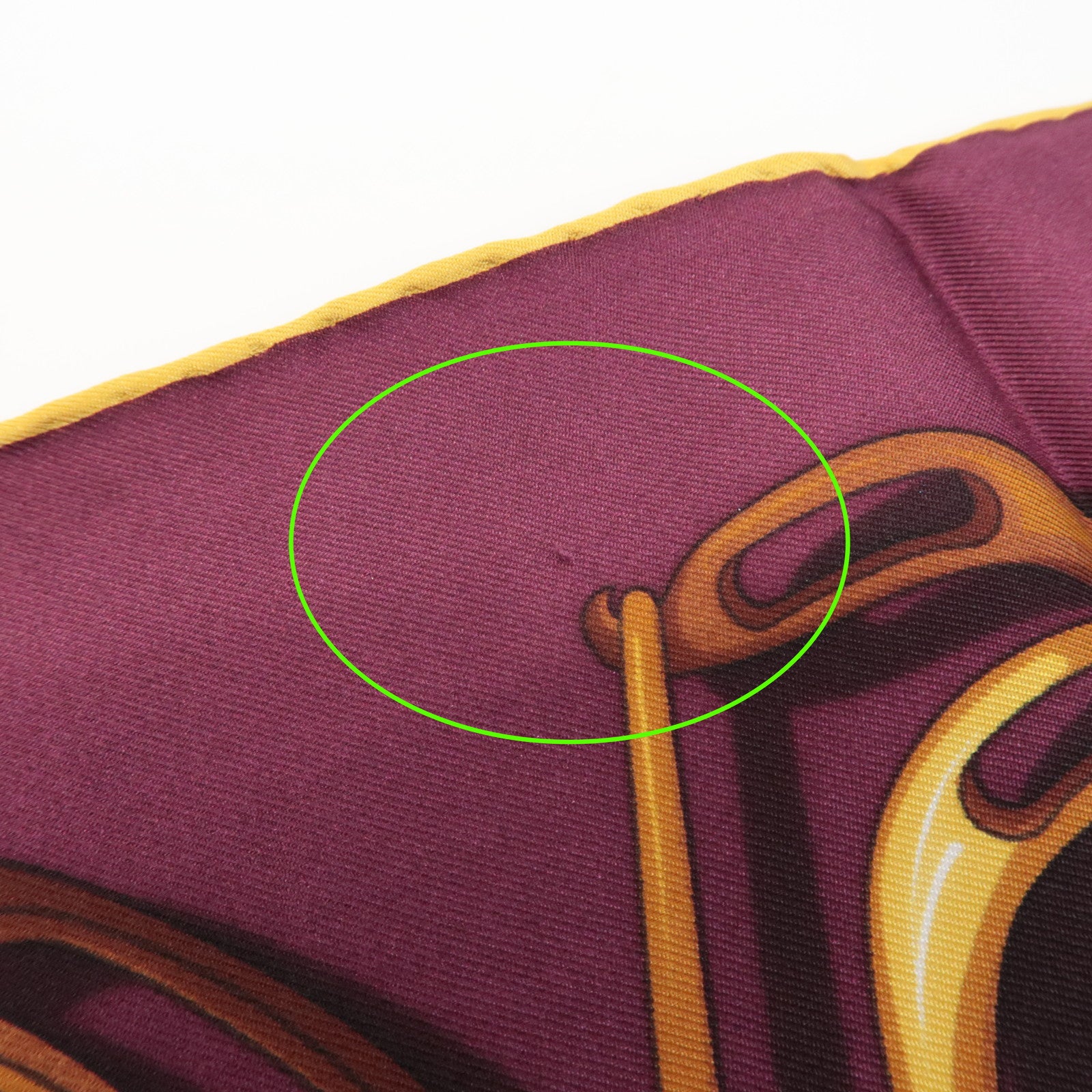 GUCCI Horse Bit Silk 100% 65×65 Scarf Purple