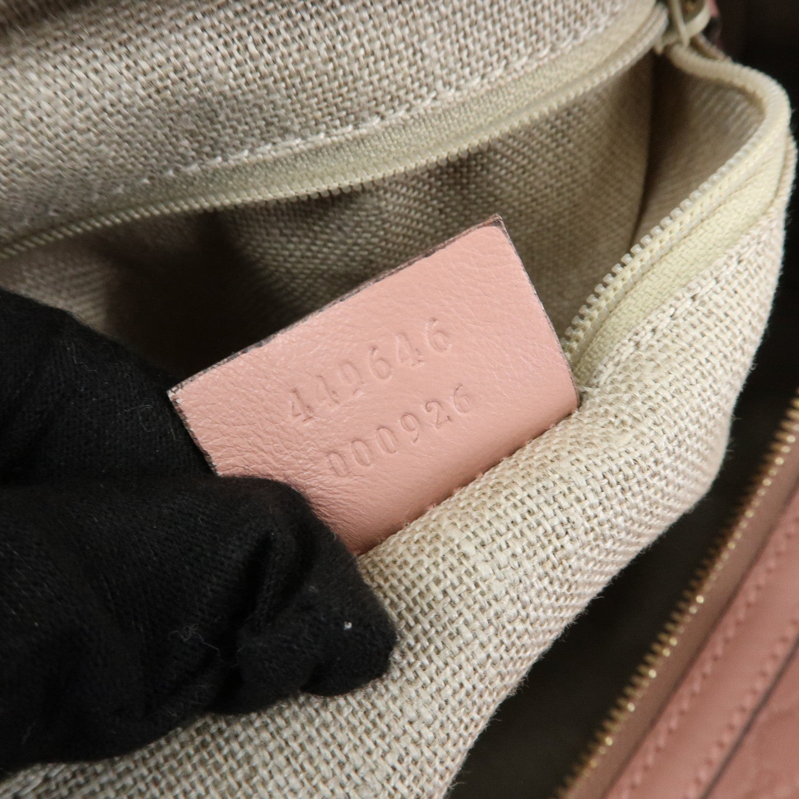 GUCCI Micro Guccissima 2Way Boston Hand Shoulder Bag Pink 449646