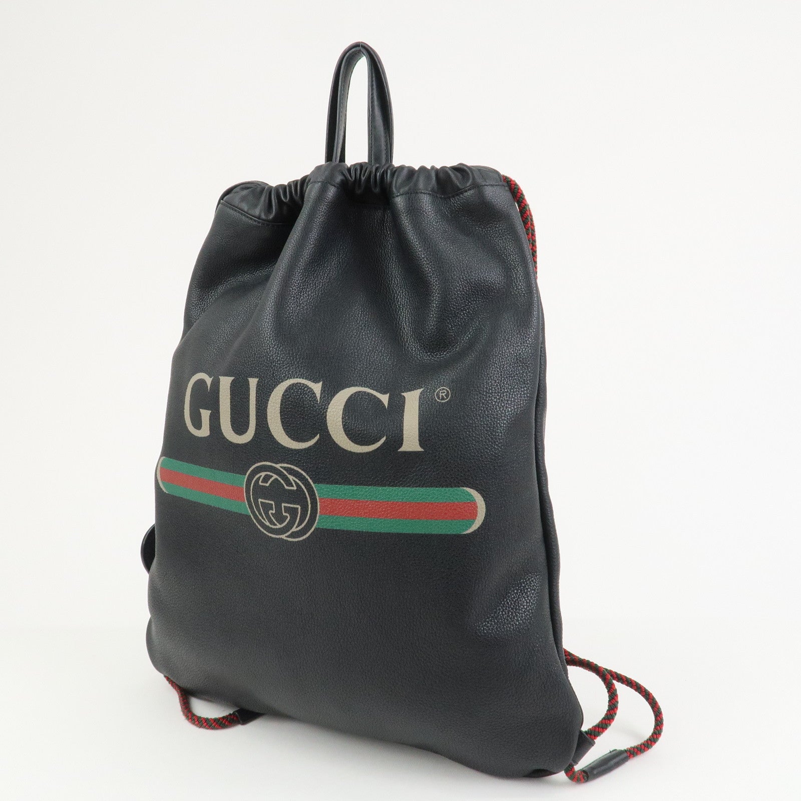 GUCCI Sherry Leather Backpack Rucksack Black 516639