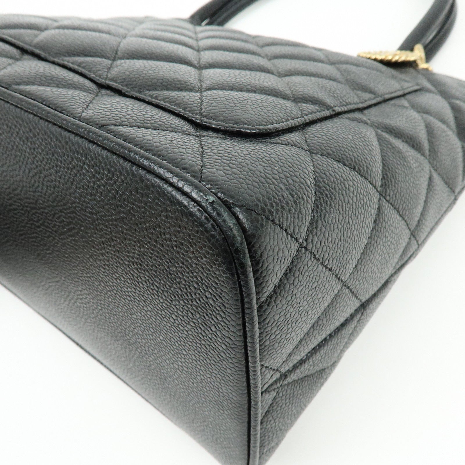 CHANEL Matelasse COCO Mark Medallion Tote Bag Hand Bag A01804