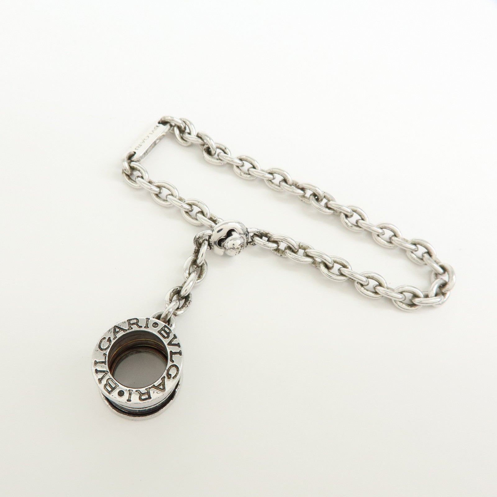 BVLGARI B-zero 1 SV925 Bag Charm Key Chain Silver