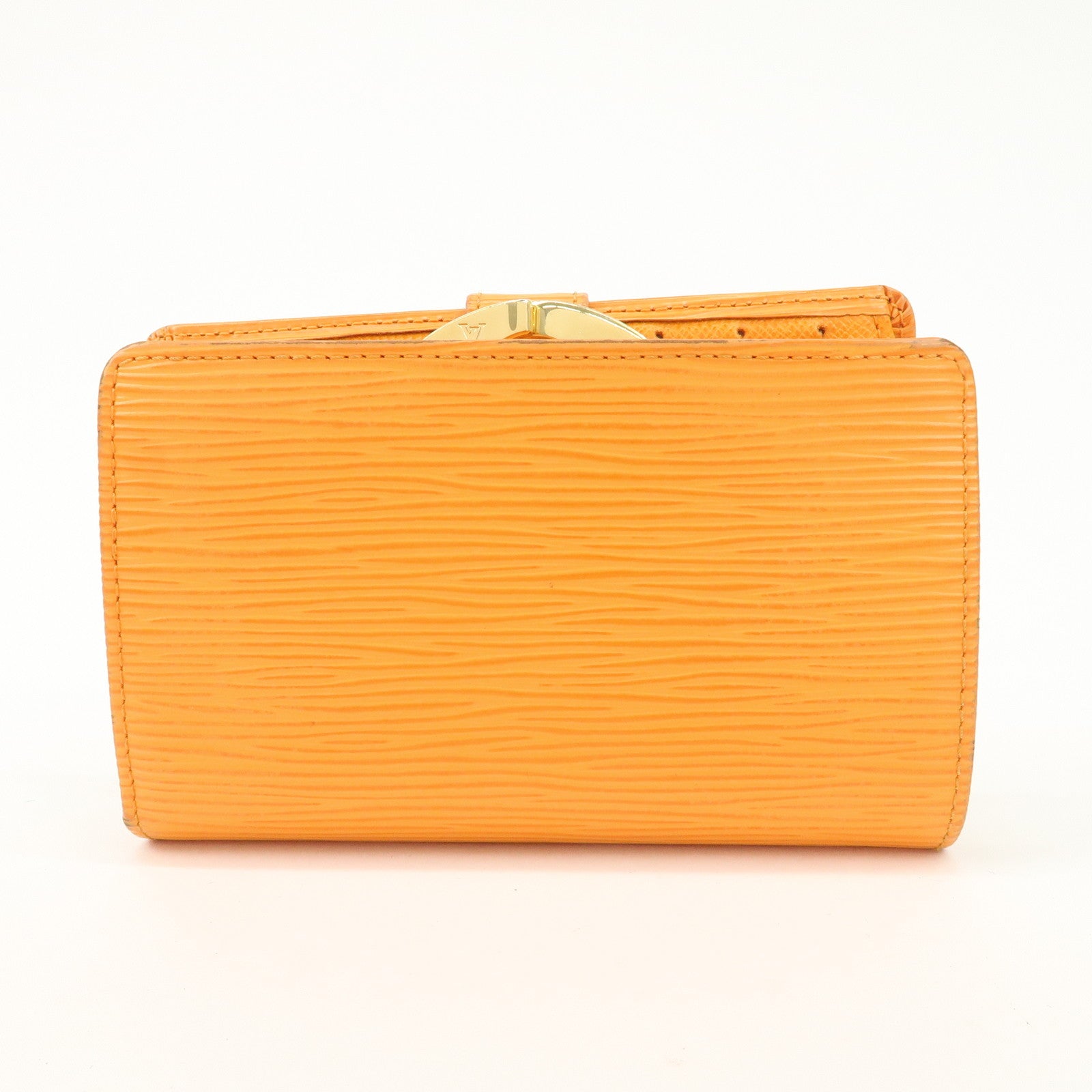 Louis Vuitton Epi Porte Monnaie Viennois Bi-Fold Wallet Mandarin Orange Used