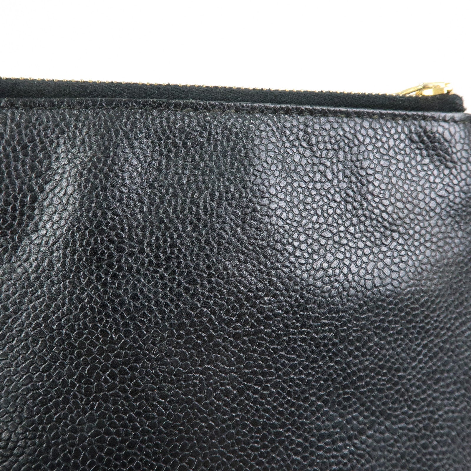 CHANEL COCO Mark Caviar Skin Cosmetic Pouch Makeup Bag Black