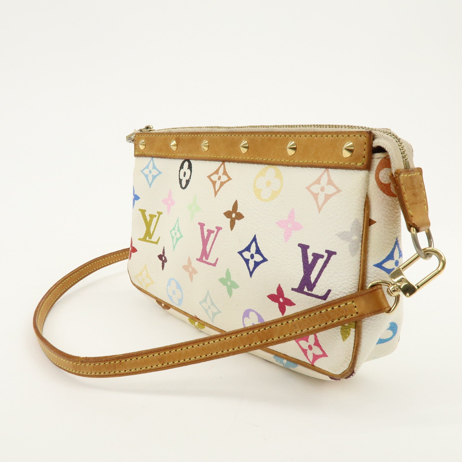 Louis Vuitton Monogram Multicolor Pochette Accessoires Blanc M92649