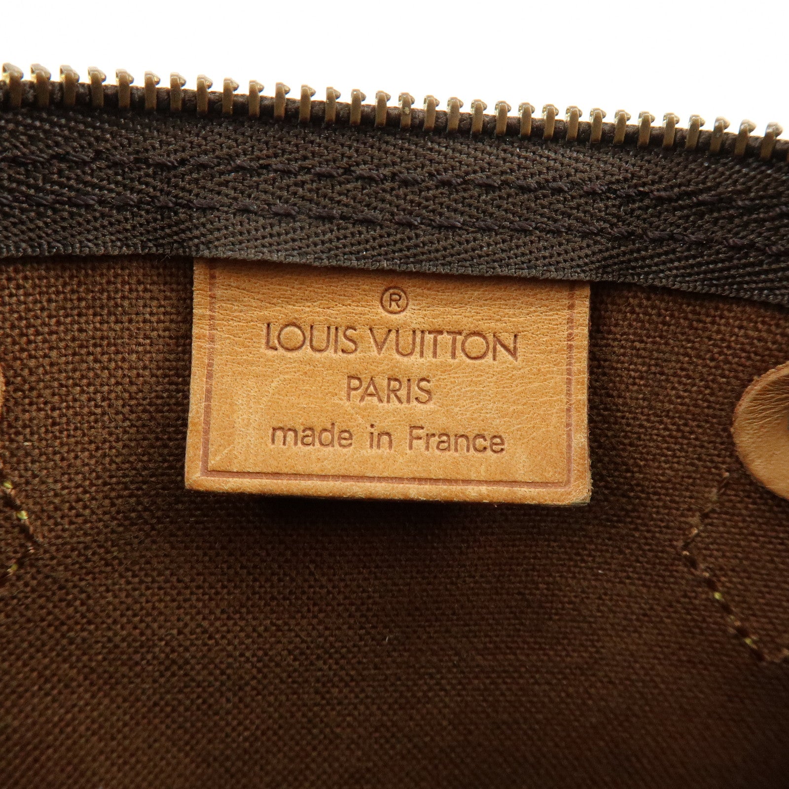Louis Vuitton Monogram Mini Speedy Hand Bag & Strap Brown M41534