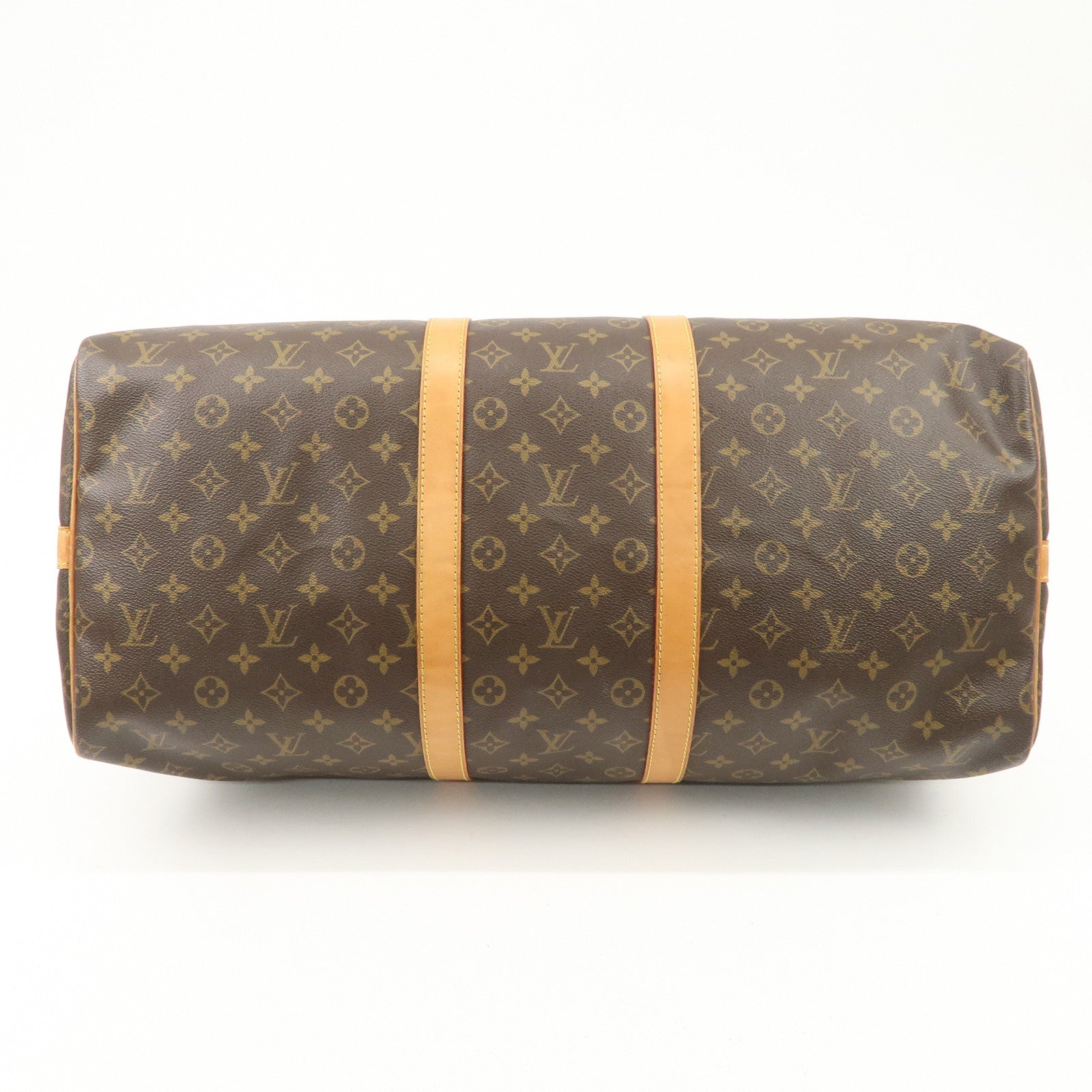 Louis Vuitton Keep All Bandouliere 55 Boston Bag Brown M56714 Used