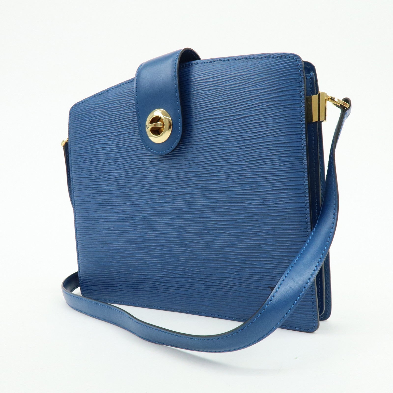 Louis Vuitton Epi Capucines Leather Shoulder Bag Toledo Blue M52345