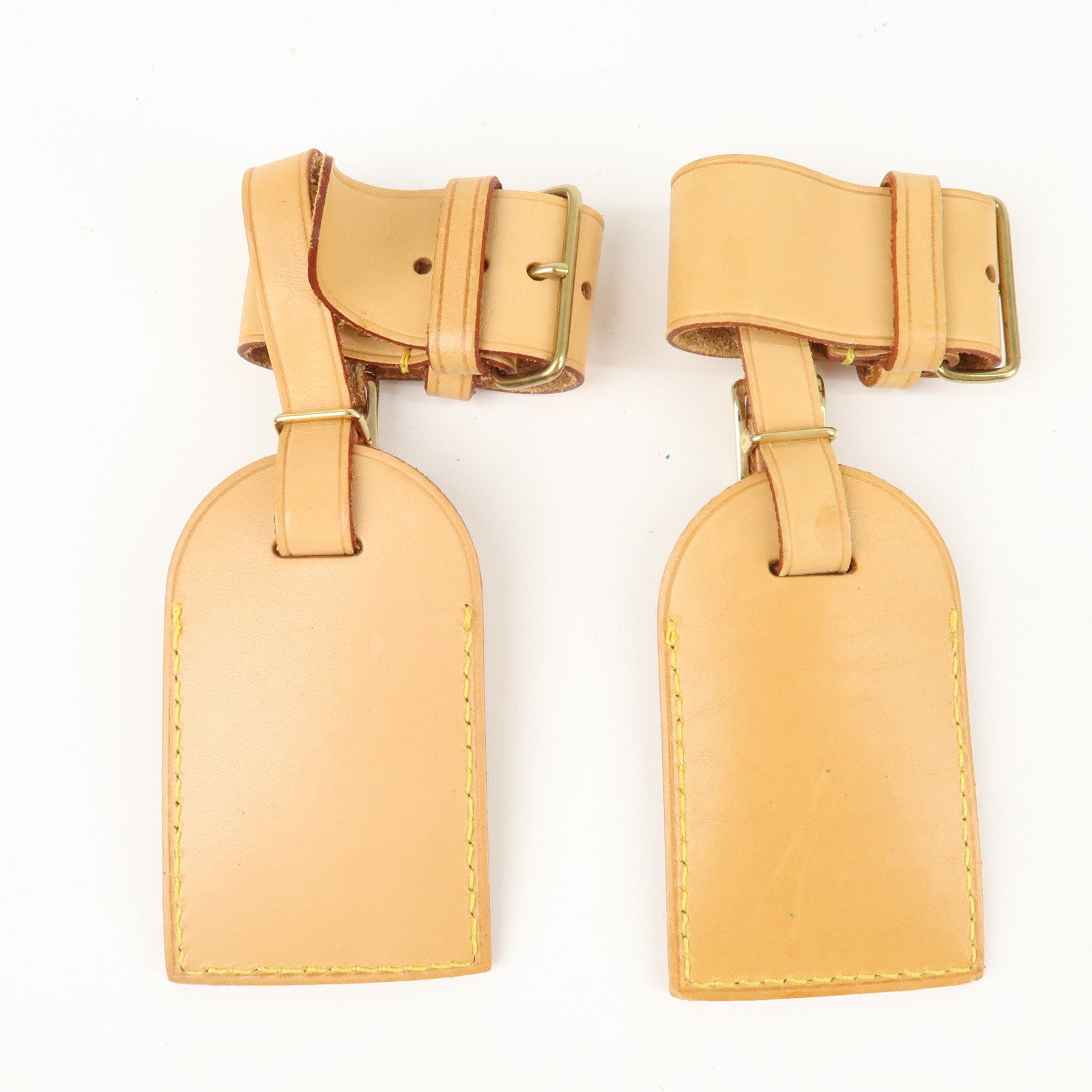 Louis Vuitton Set of 10 Nume Leather Name Tag & Poignet Natural Used