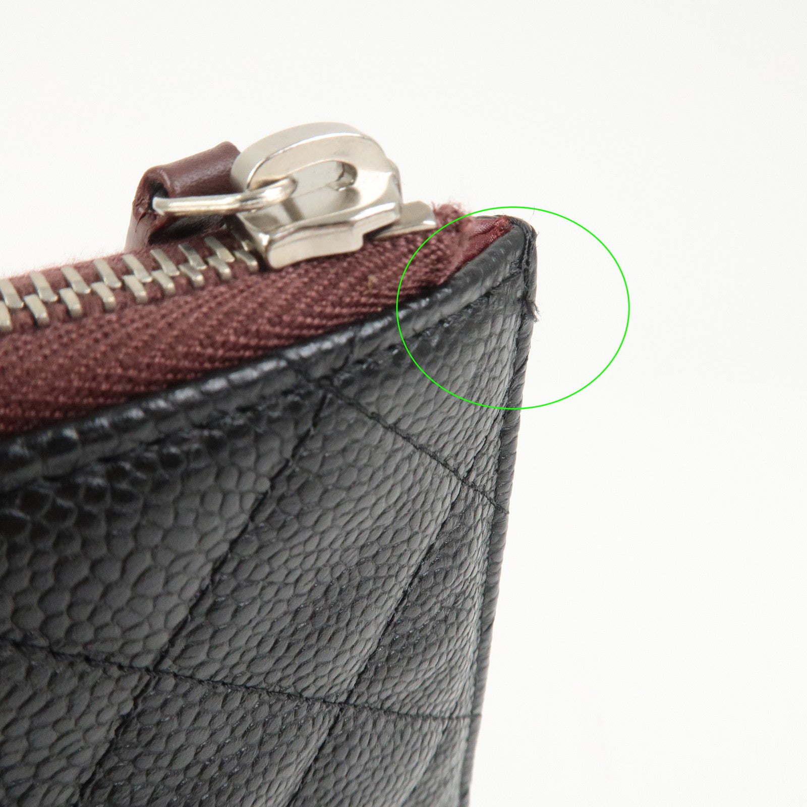 CHANEL COCO Mark Caviarskin Matelasse Clutch Bag Black A82388