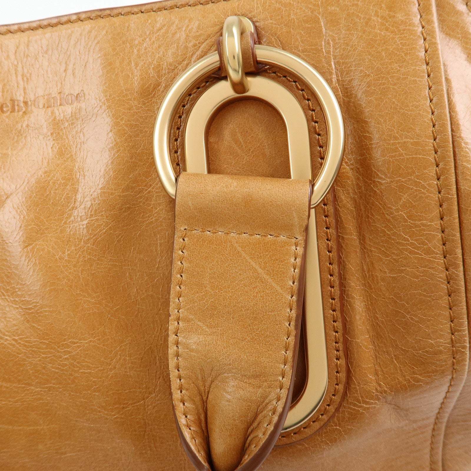 Chloe See by Chloe Page 2Way Bag Shoulder Bag Hand Bag Brown