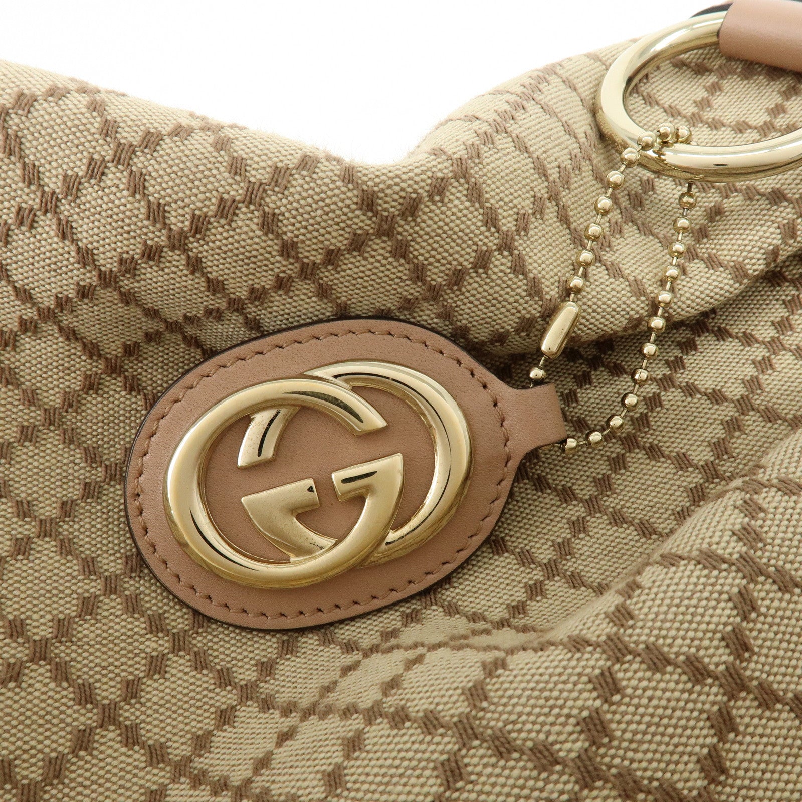GUCCI Sukey GG Canvas Leather Tote Bag Hand Bag 211944 Authentic Used F/S