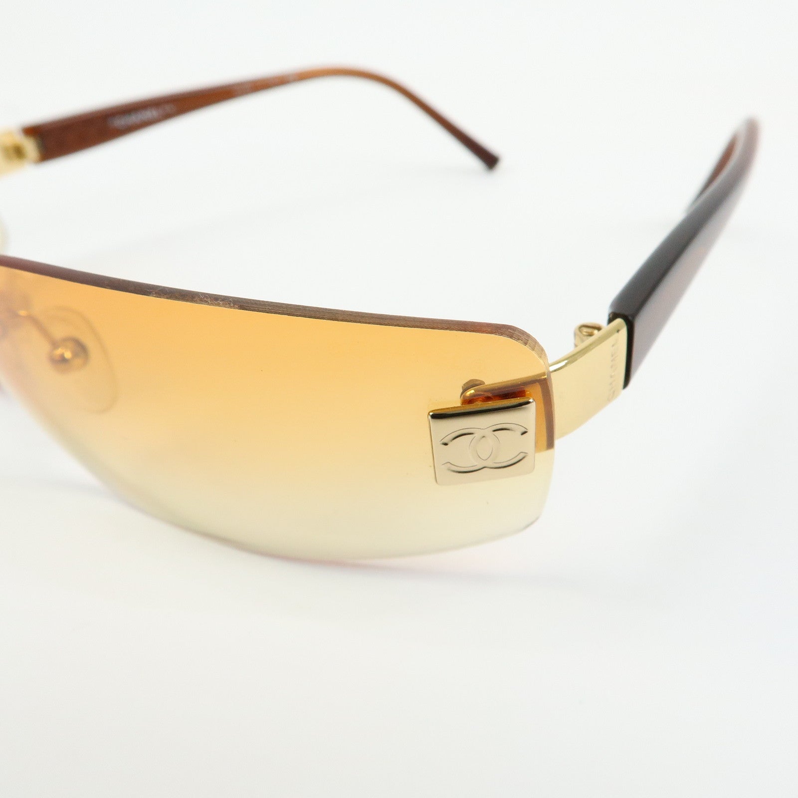 CHANEL COCO Mark Plastic Sunglasses 65笆「17 c.139/56 4018 Brown