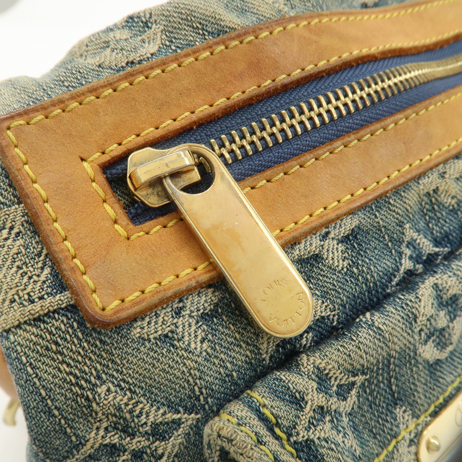 Louis Vuitton Monogram Denim Baggy PM 2Way Bag Shoulder Bag M95049
