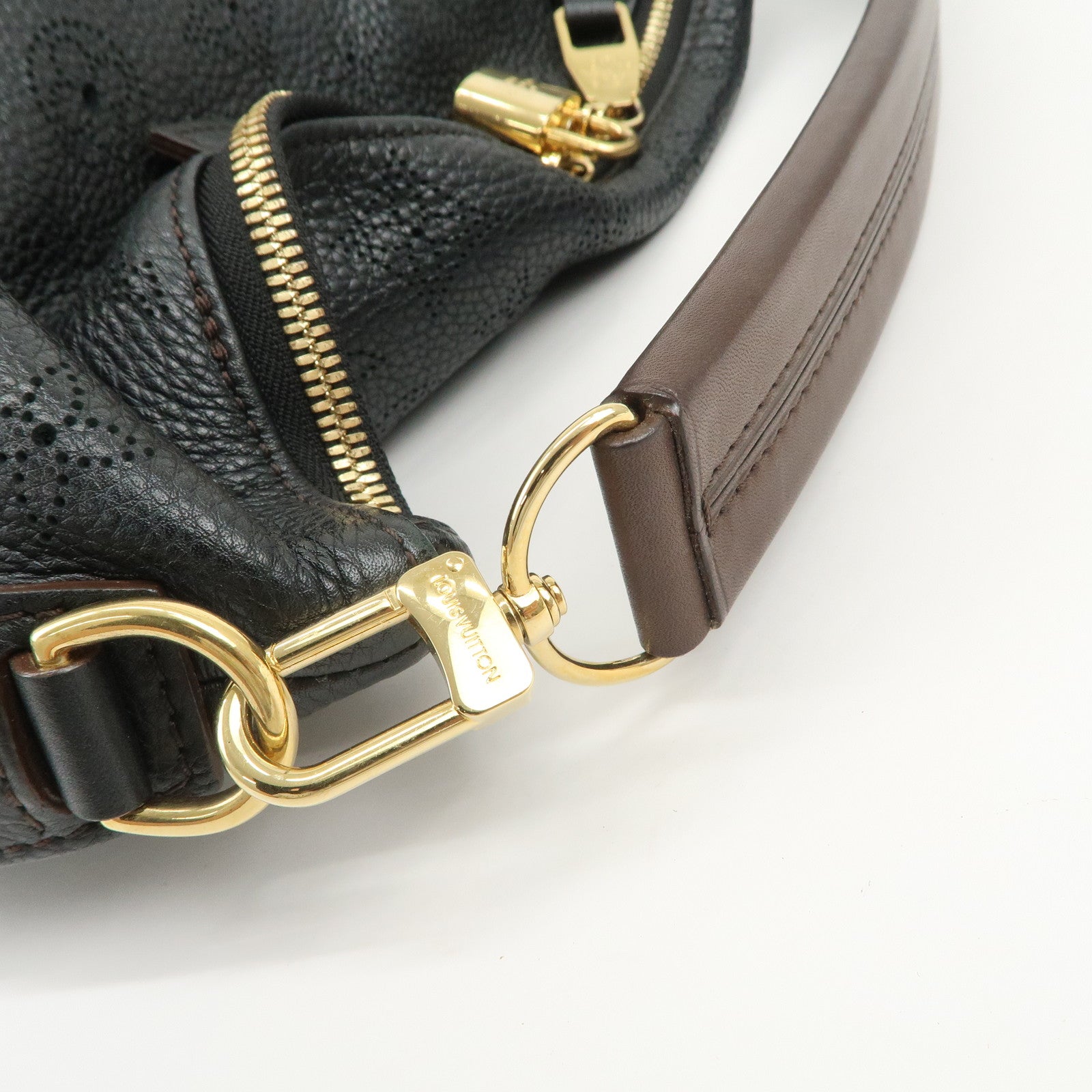 Louis Vuitton Monogram Mahina Selene PM Shoulder Bag Noir M94314