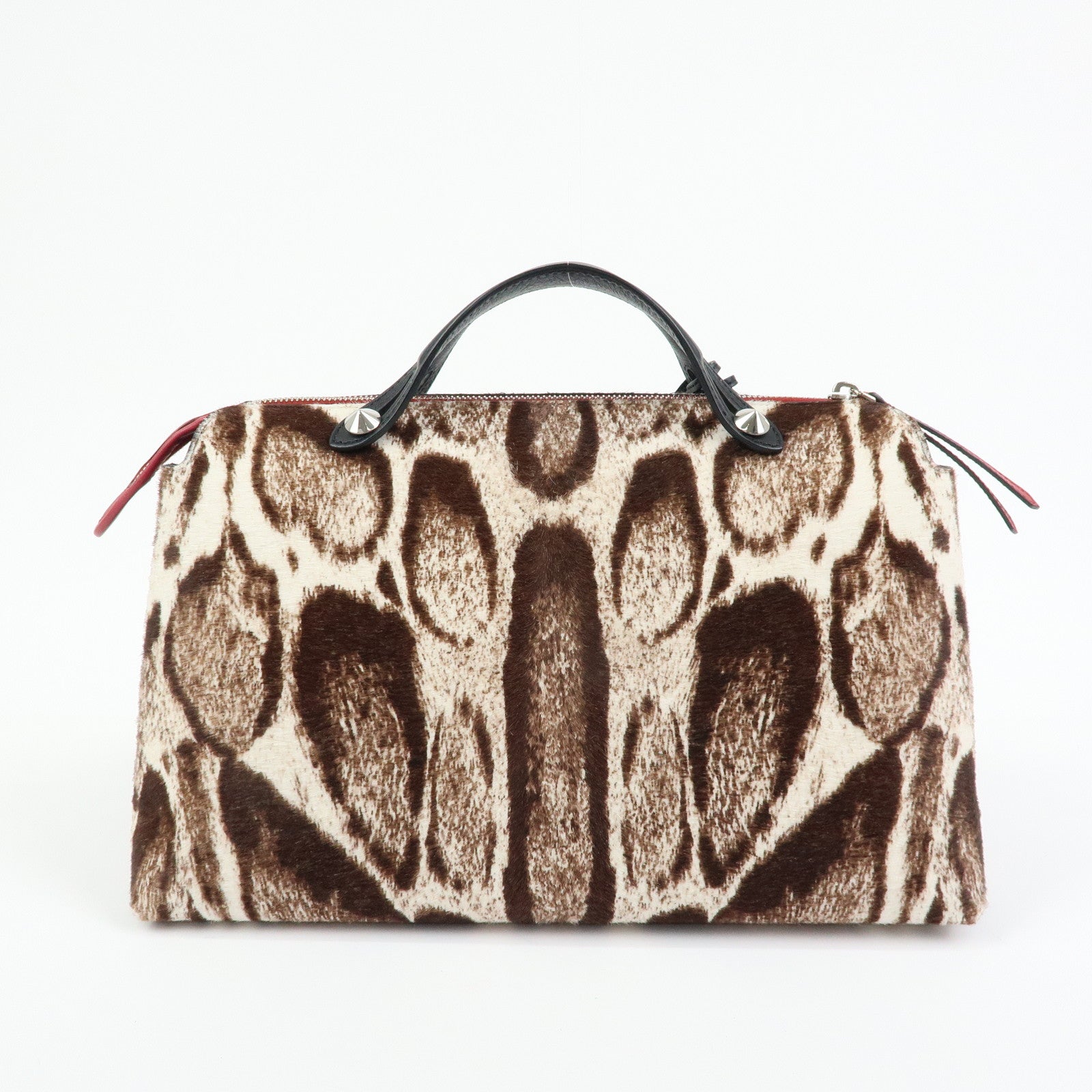 FENDI By The Way Pony Hair Calf Leather Leopard 2Way Bag 8BL125