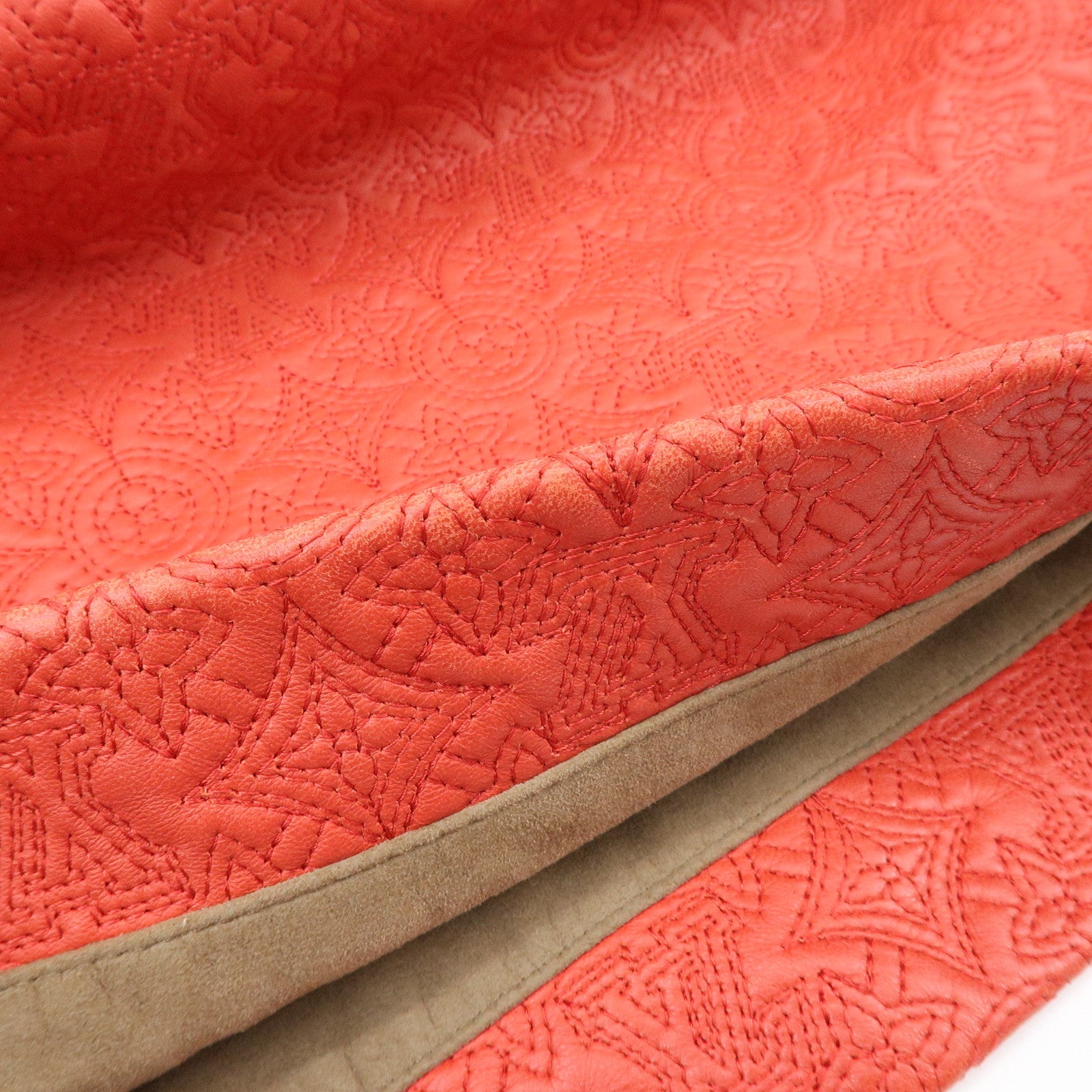 Louis Vuitton Monogram Antheia Leather Shoulder Bag Red Black