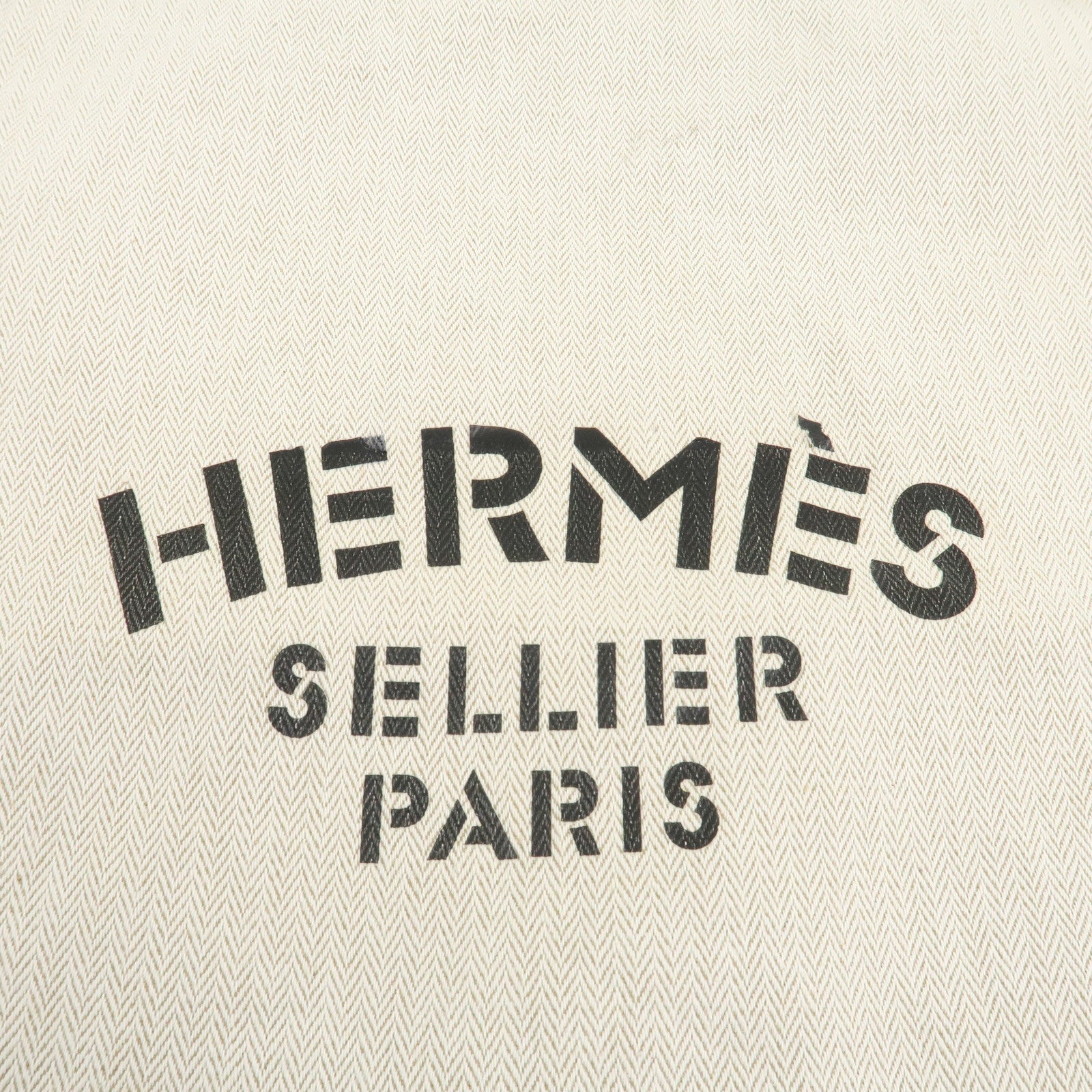HERMES Aline GM Canvas Leather Shoulder Bag Natural