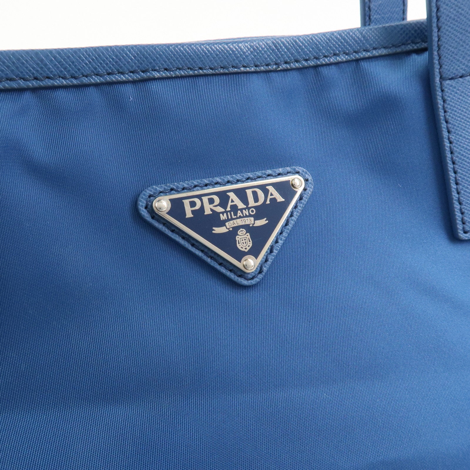 PRADA Triangle Logo Nylon Saffiano Leather 2Way Hand Shoulder Bag