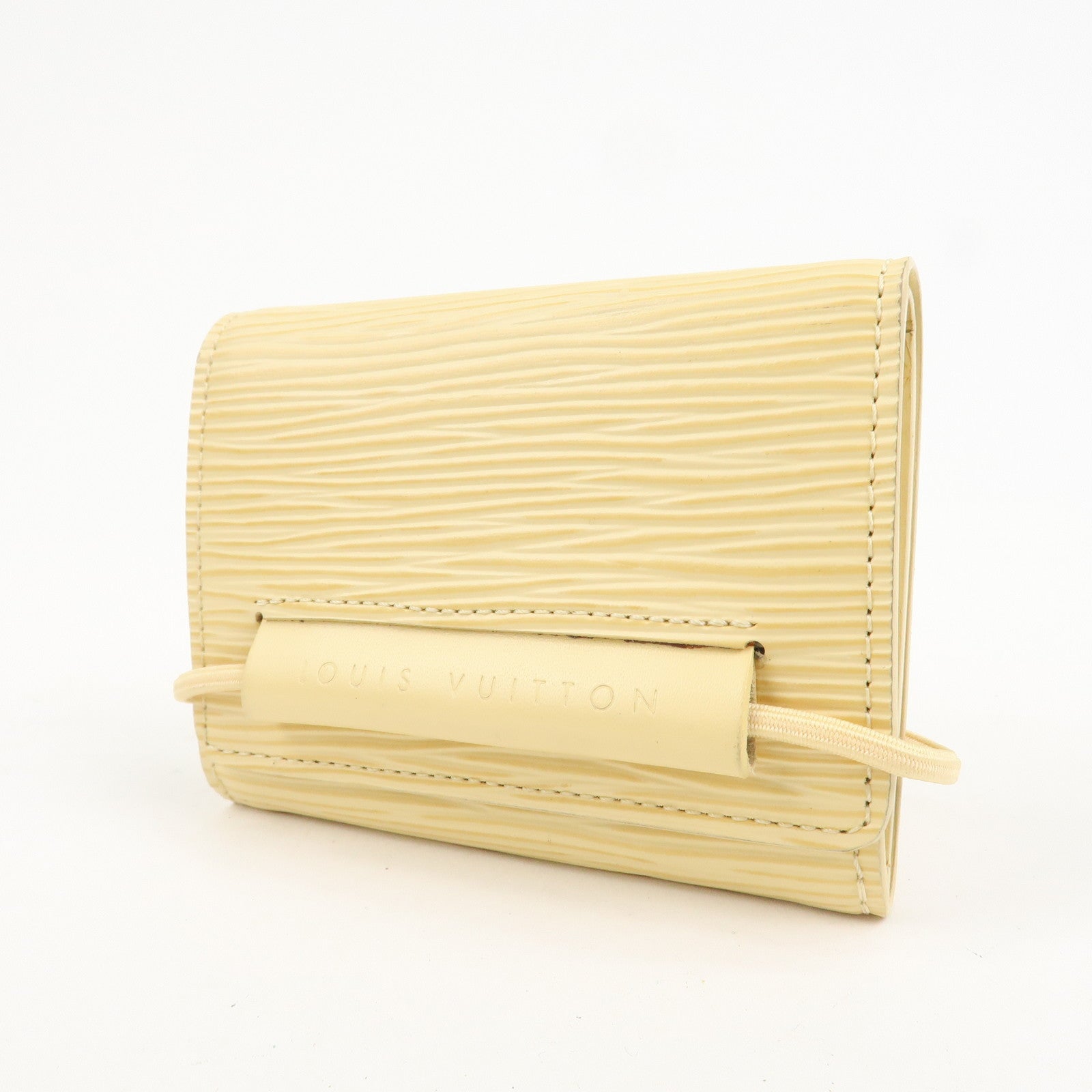 Louis Vuitton Epi Portefeuille Elastic Coin Purse Vanilla M6346A