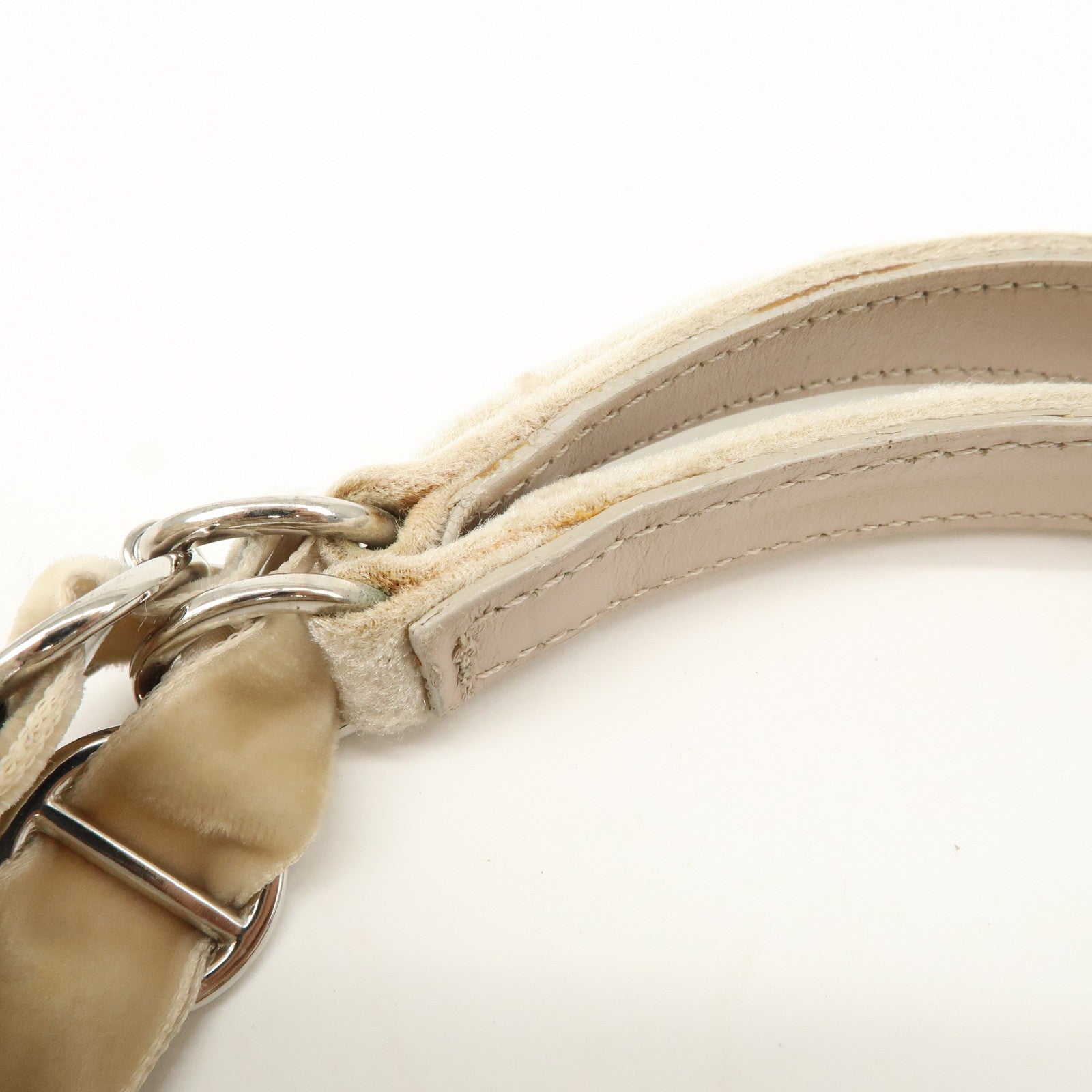 Christian Dior Romantic Trotter PVC Leather Shoulder Bag Hand Bag Beige