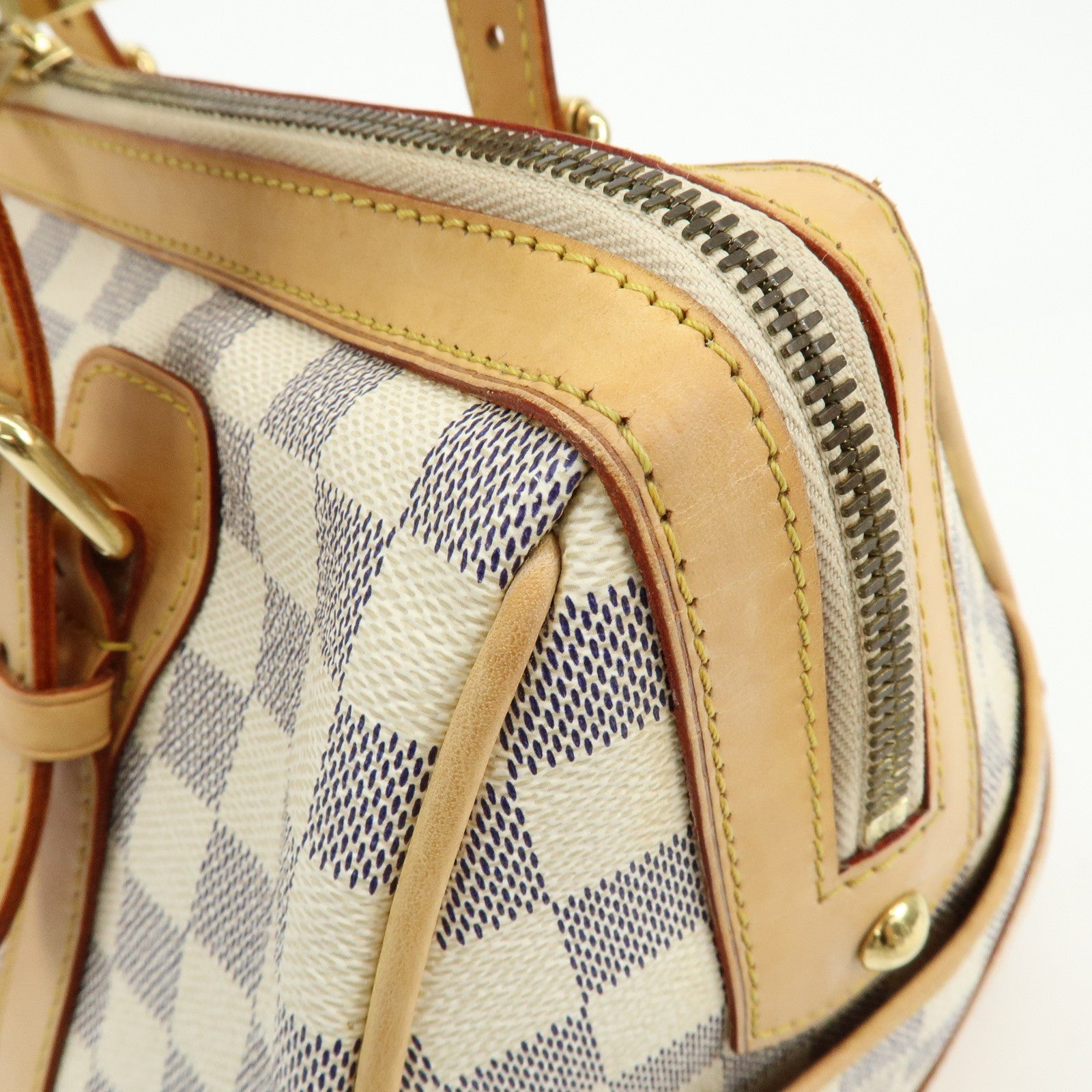 Louis Vuitton Damier Azur Leather Canvas Berkeley Hand Bag N52001