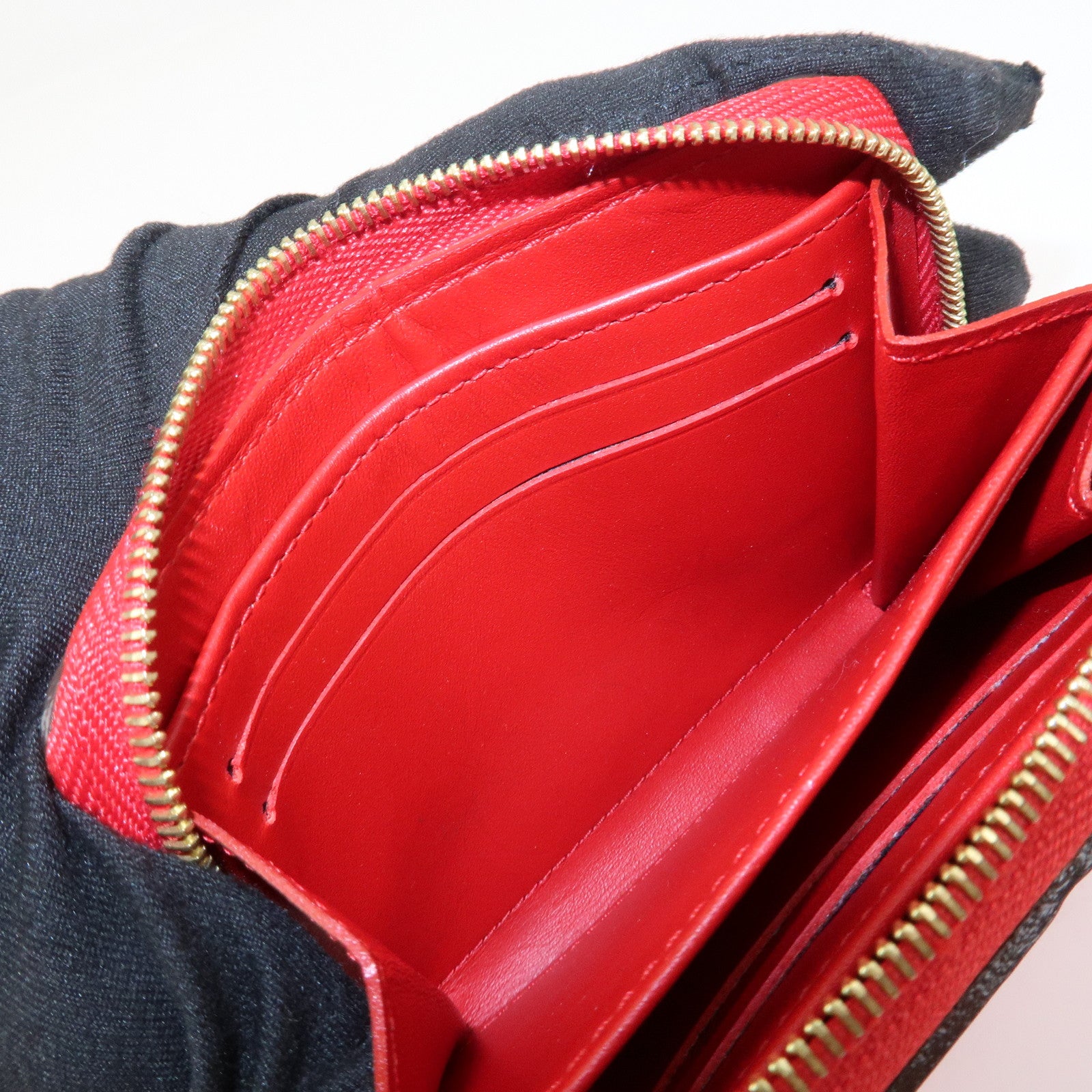 Louis Vuitton Vernis Leather Zippy Coin Purse Wallet Cerise M90202