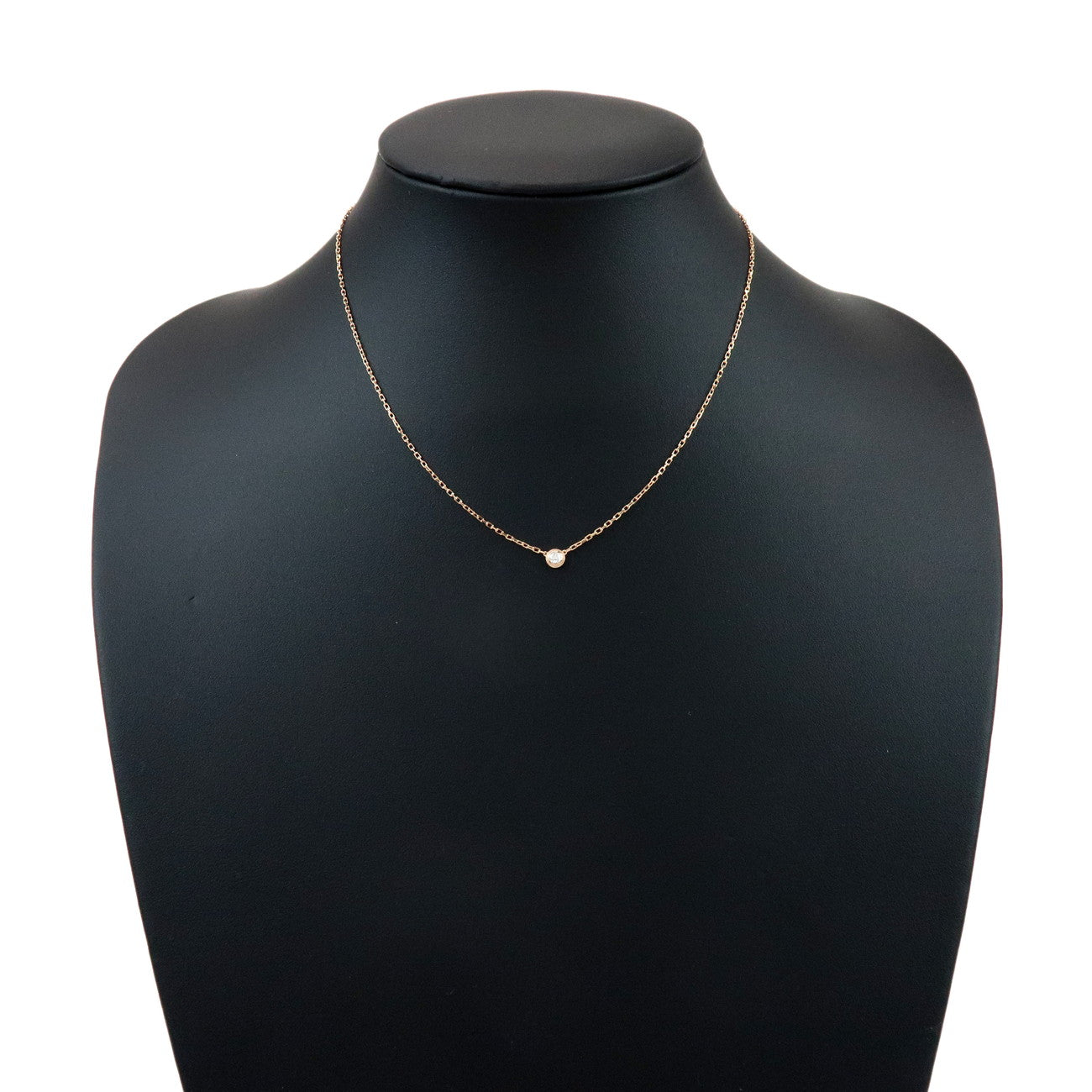 Cartier D'amour 1P Diamond Necklace SM K18 750PG Rose Gold B7215700