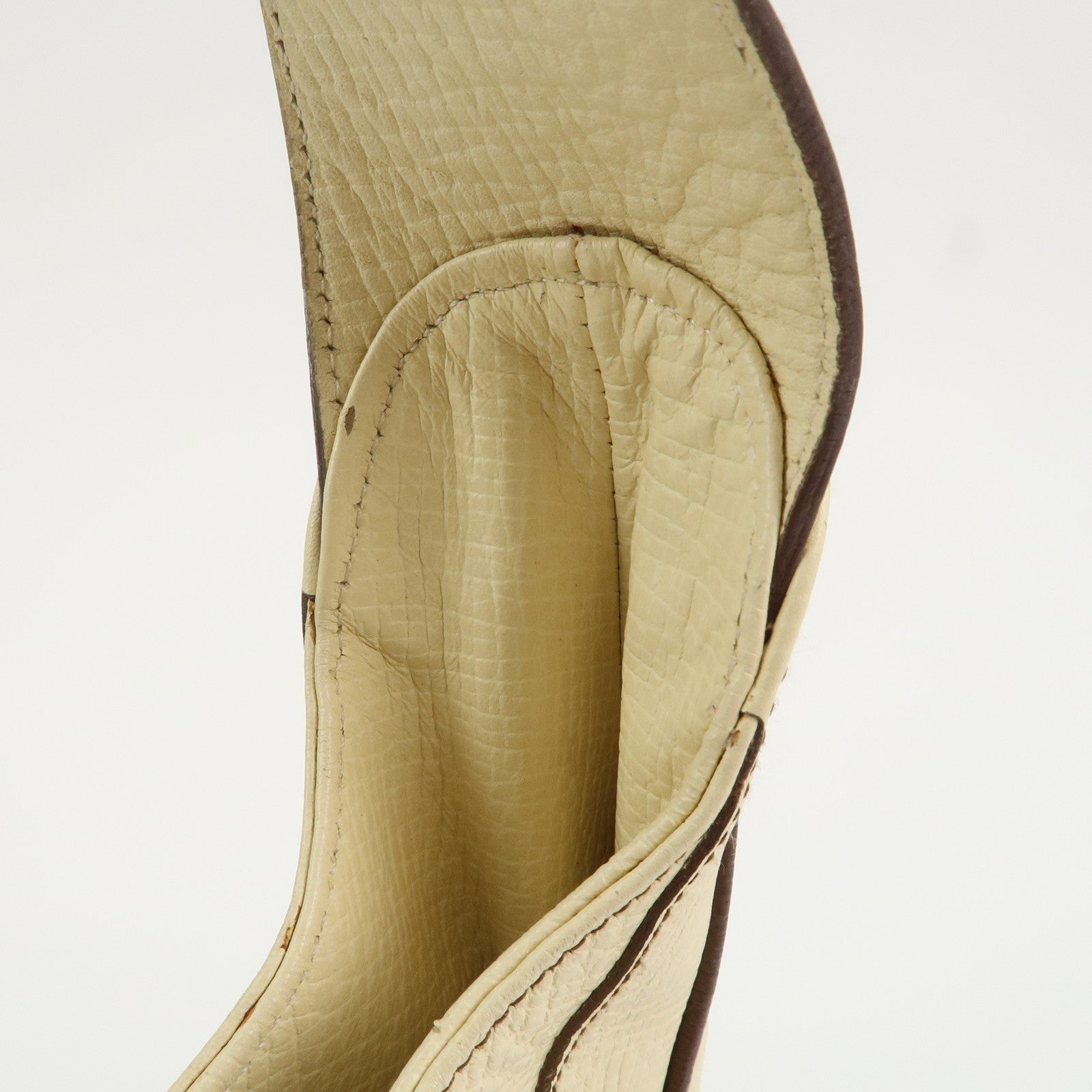 LOEWE Logo Leather Shoulder Bag Hand Bag Ivory