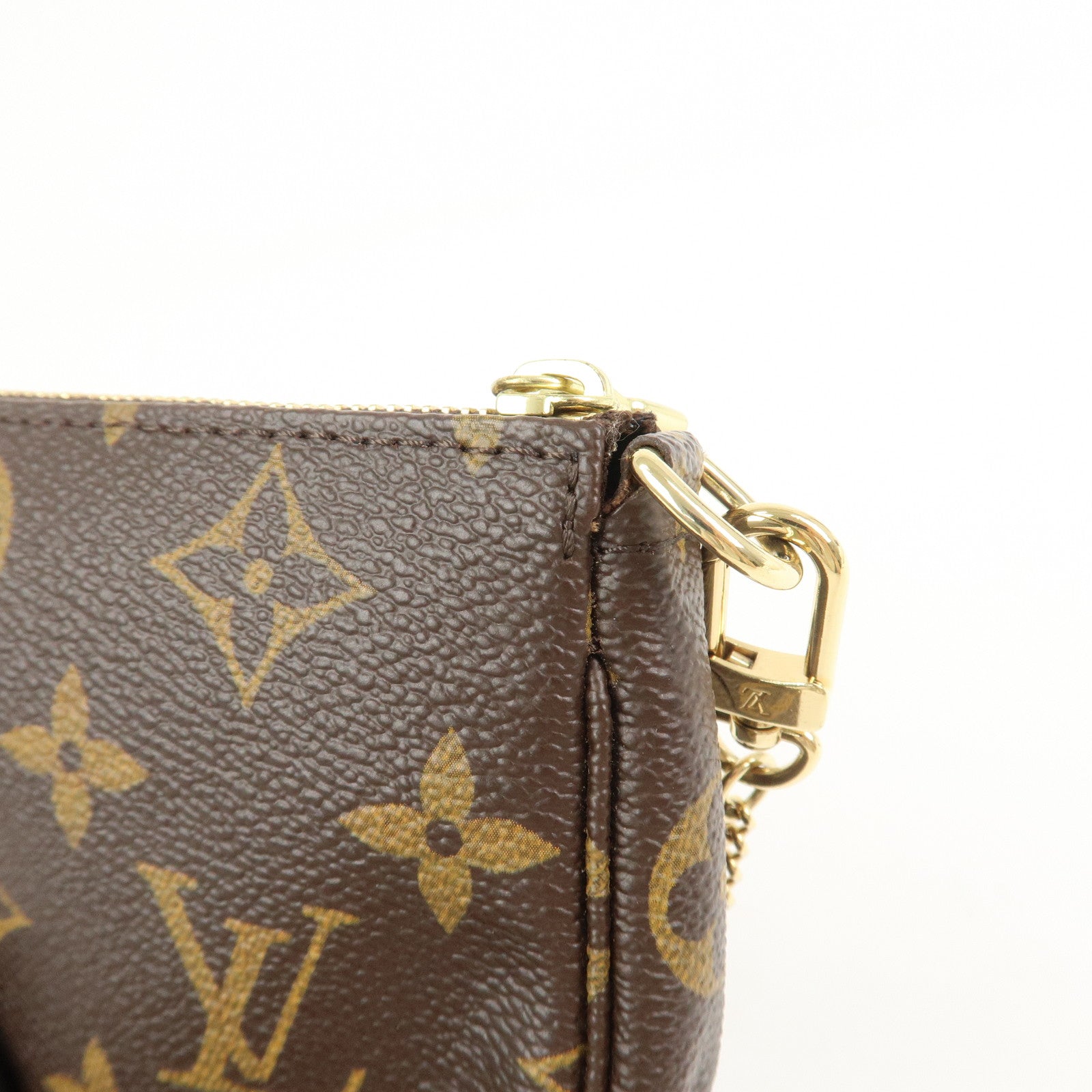 Louis Vuitton Monogram Mini Pochette Accessoires Hand Bag M58009