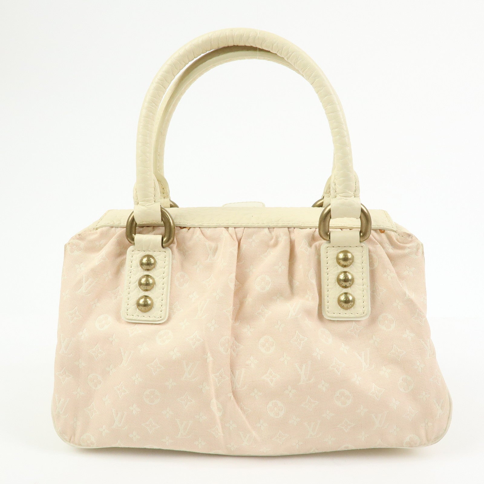 Louis Vuitton Monogram Mini Lin Trapes PM Hand Bag Rose M40062