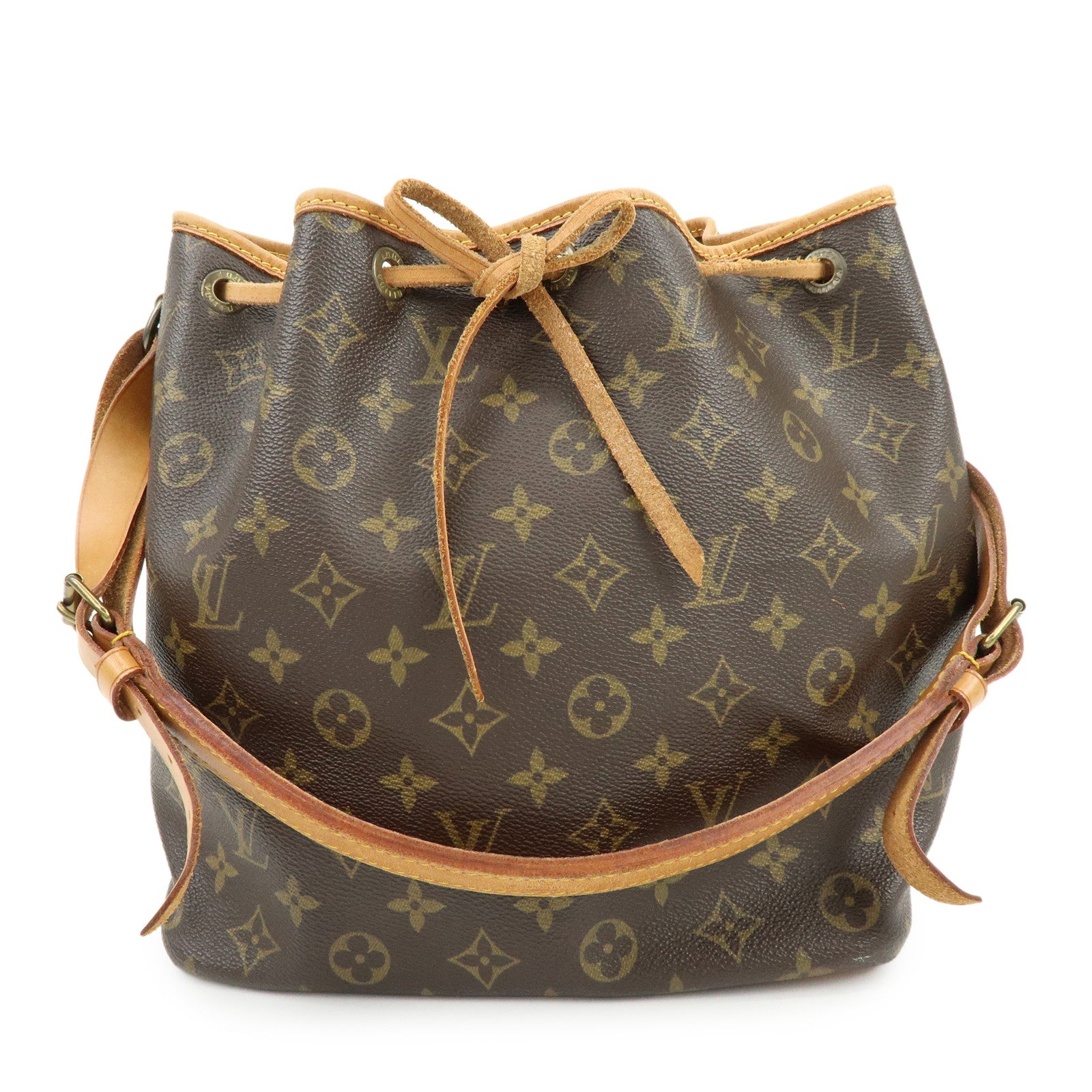 Louis Vuitton Monogram Petit Noe Shoulder Bag Brown M42226