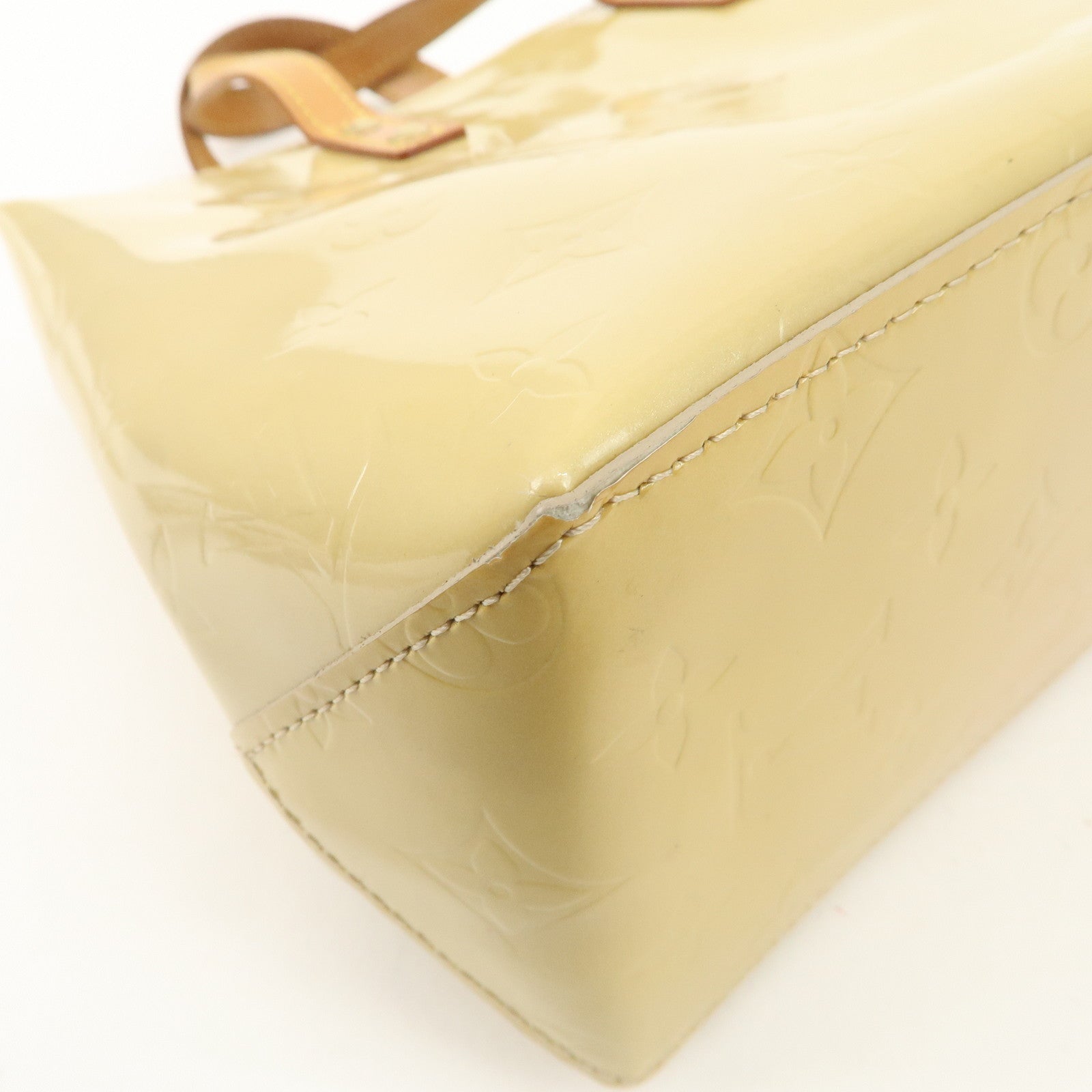 Louis Vuitton Monogram Vernis Lead PM Hand Bag Beige M91144