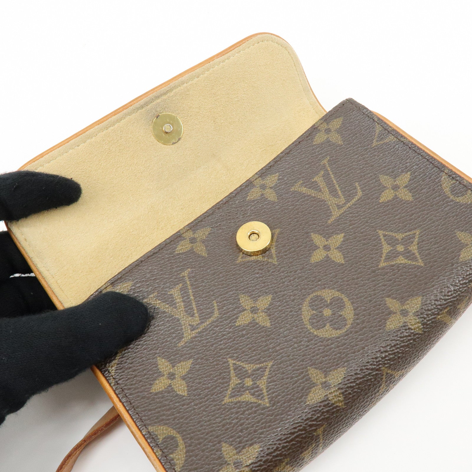 Louis Vuitton Monogram Pochette Florentine Waist Bag Belt XS M51855